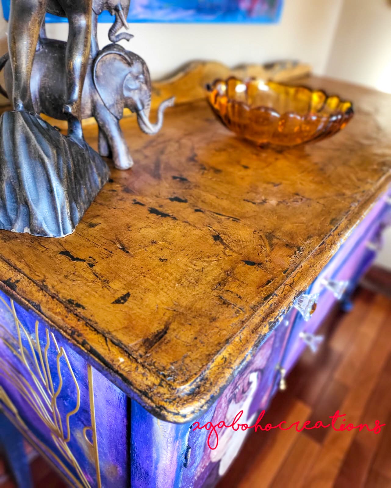Funky Purple and Gold Buffet
