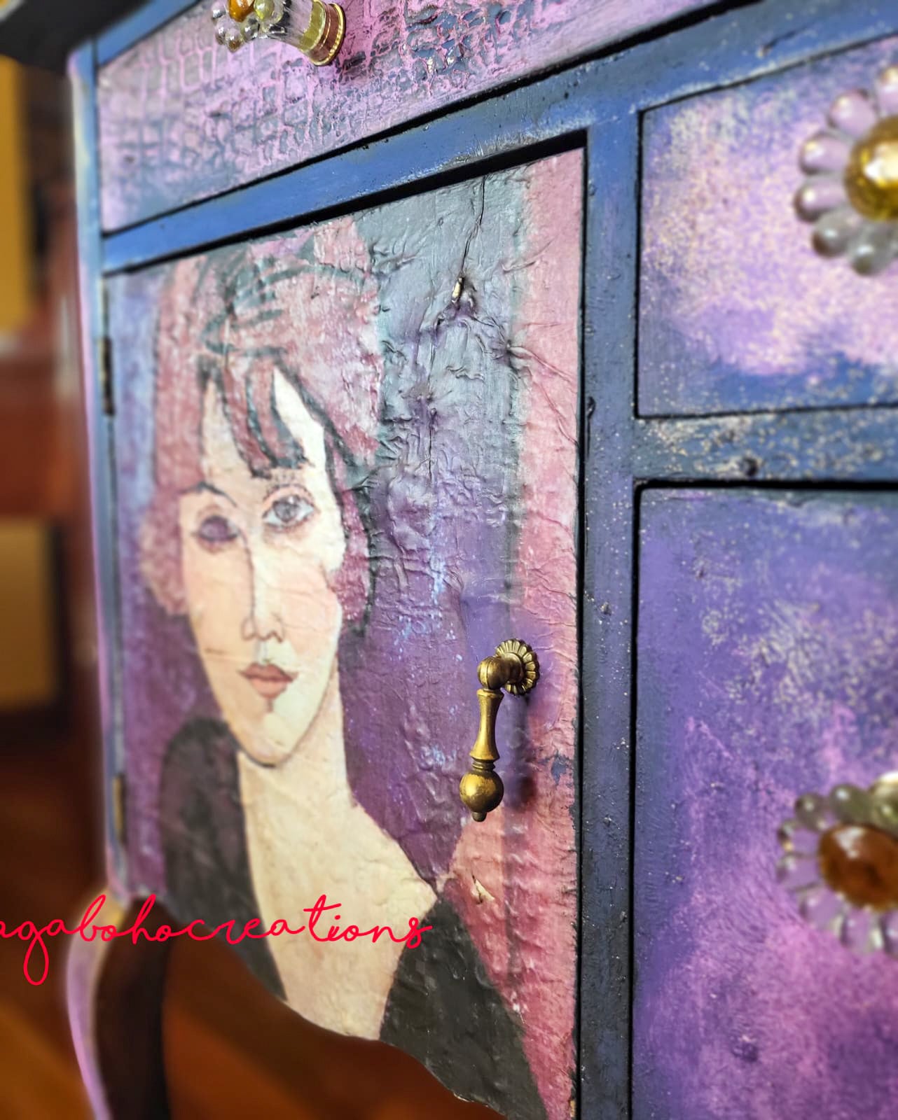 Funky Purple and Gold Buffet