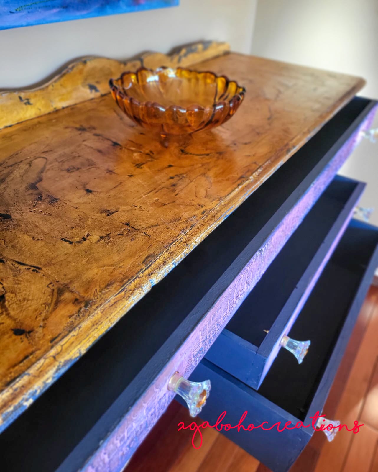 Funky Purple and Gold Buffet