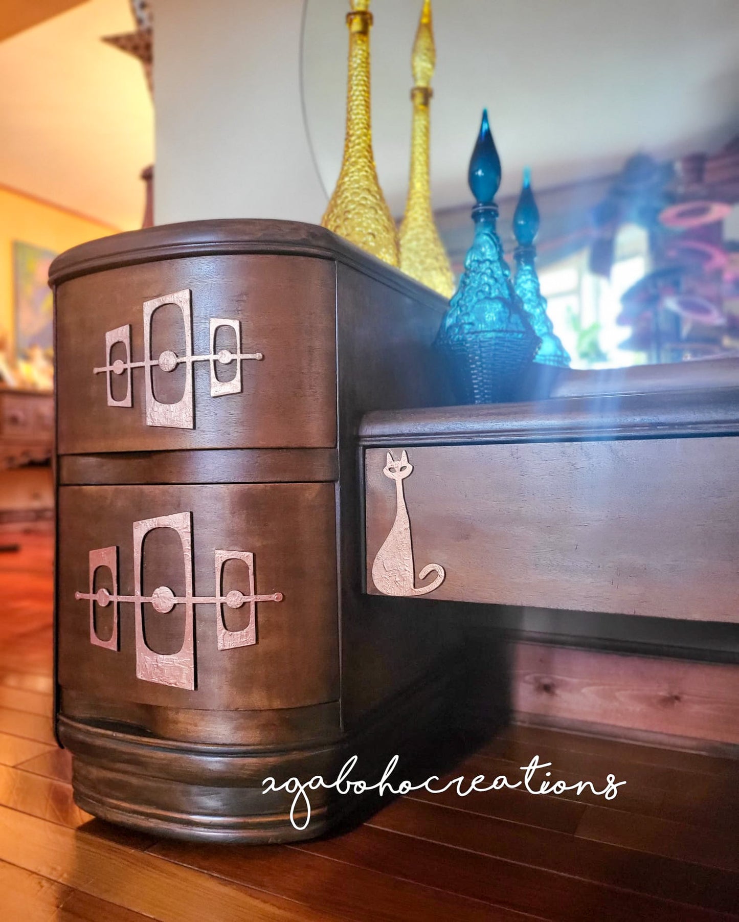 Vintage Mid Century Modern Art Deco Vanity Table