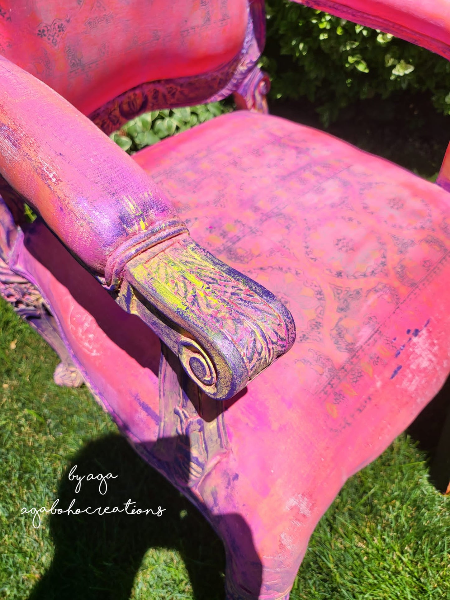 Whimsical Hot Pink Armchair