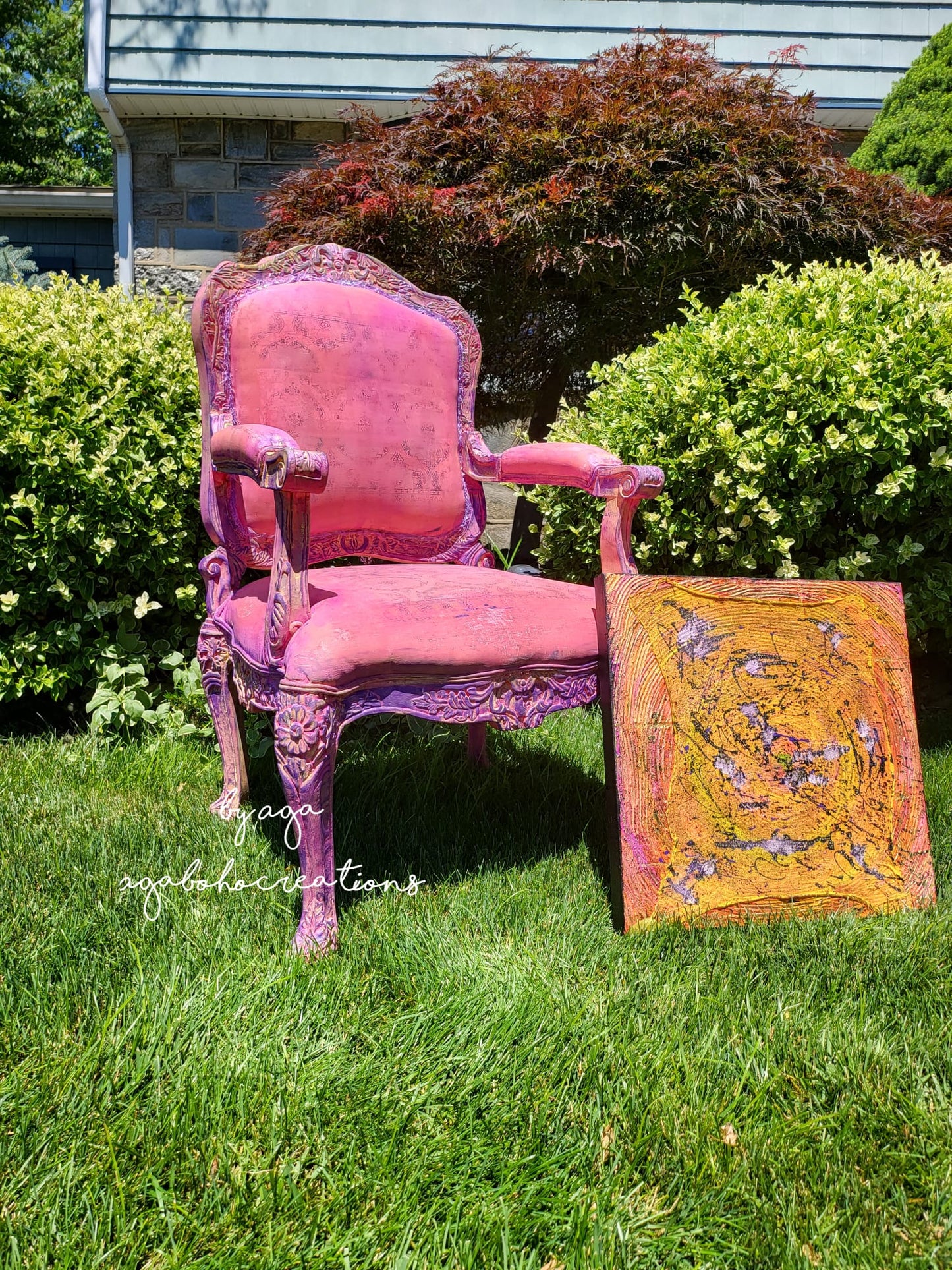 Whimsical Hot Pink Armchair