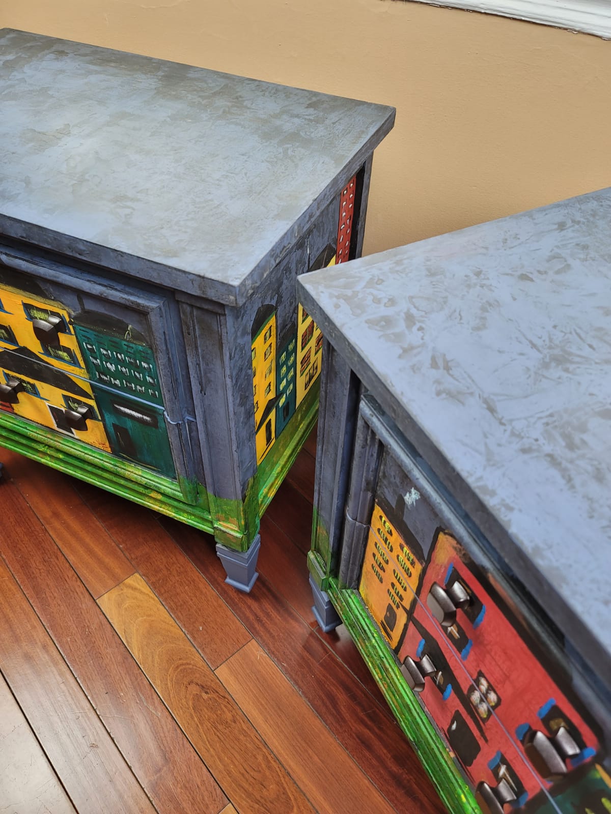 Kandinsky Inspired End Tables