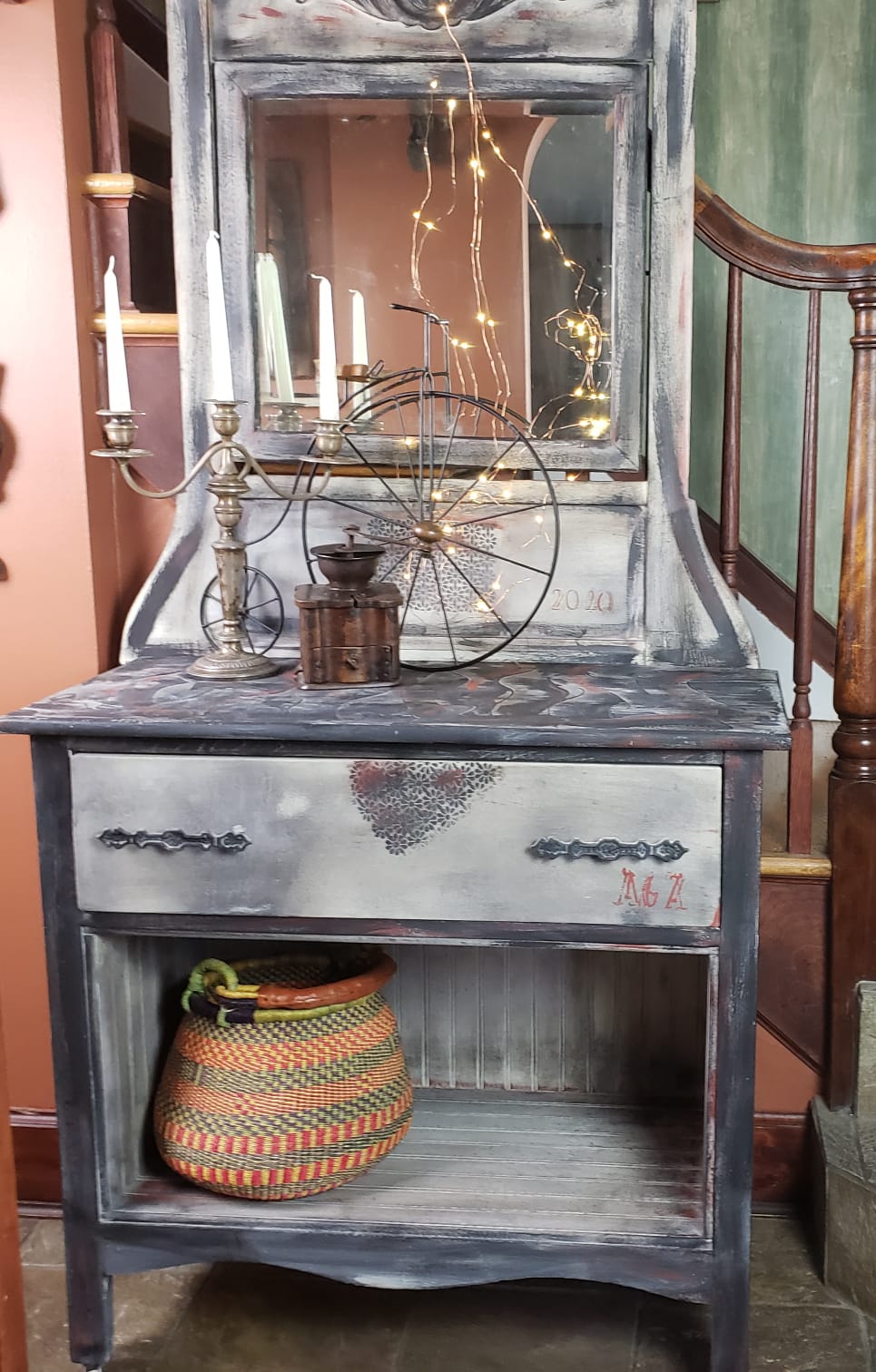 Funky Painted Cabinet