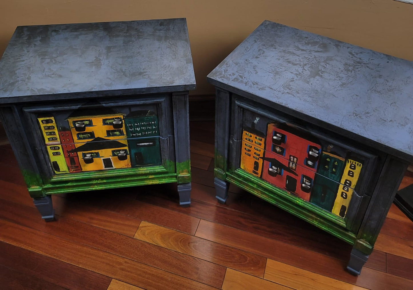 Kandinsky Inspired End Tables