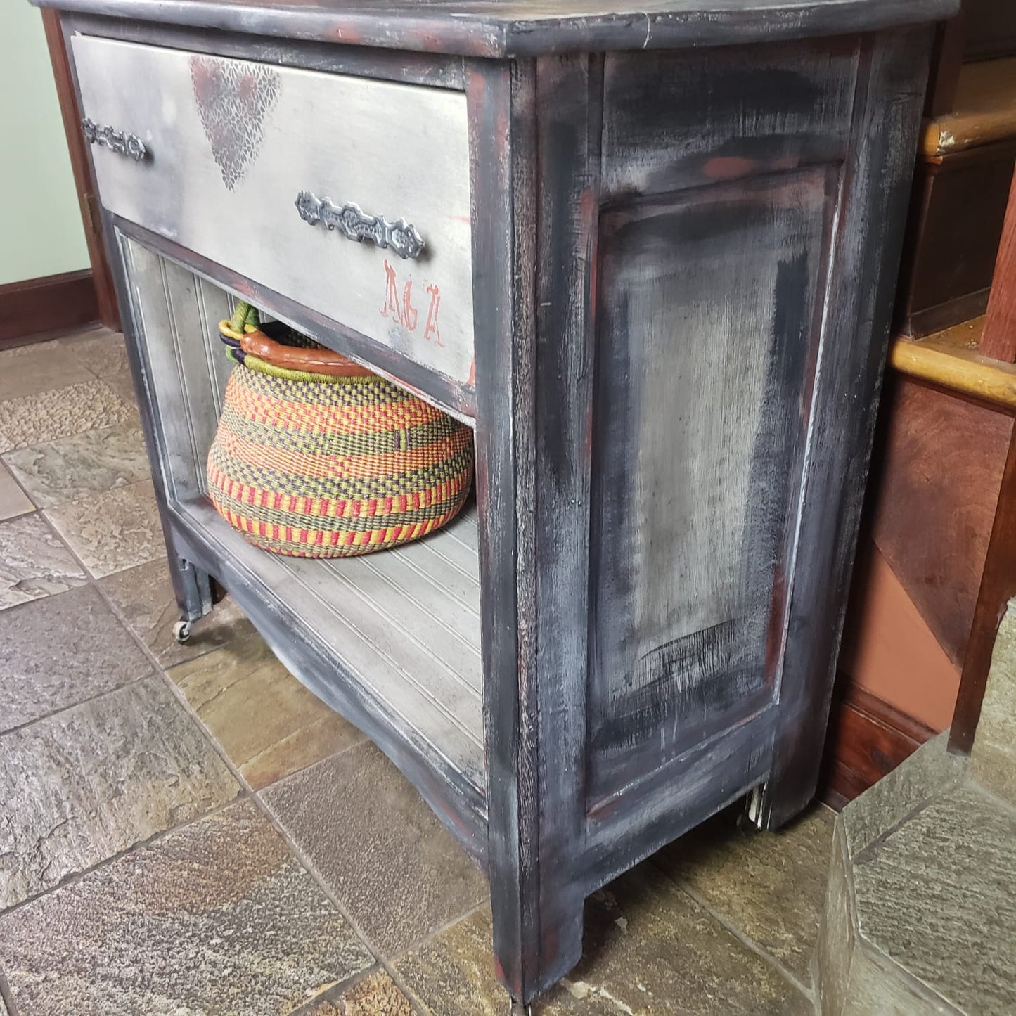 Funky Painted Cabinet