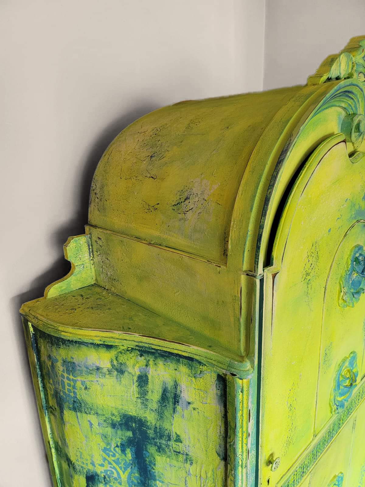 Neon Yellow Vintage Armoire