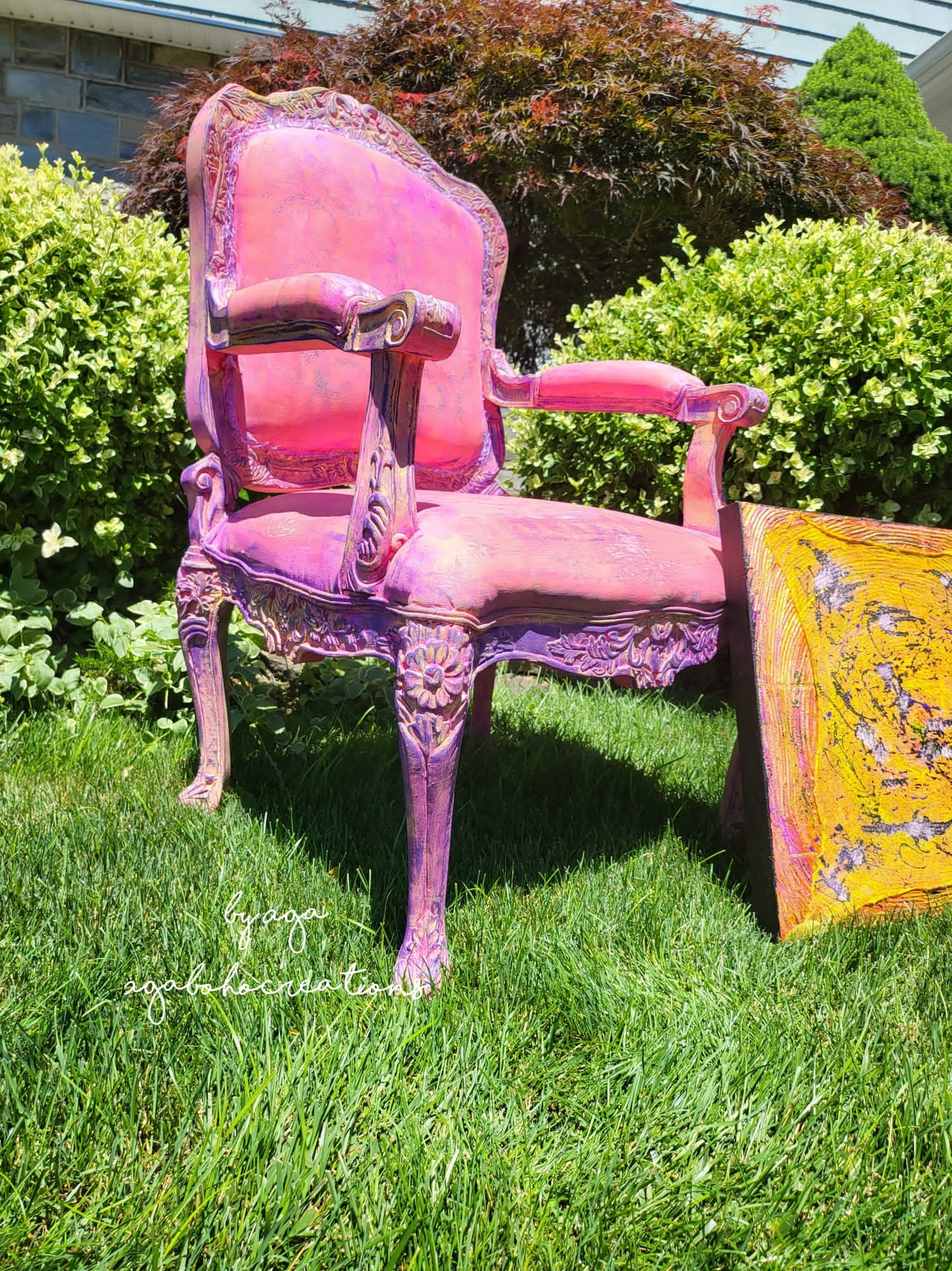 Whimsical Hot Pink Armchair