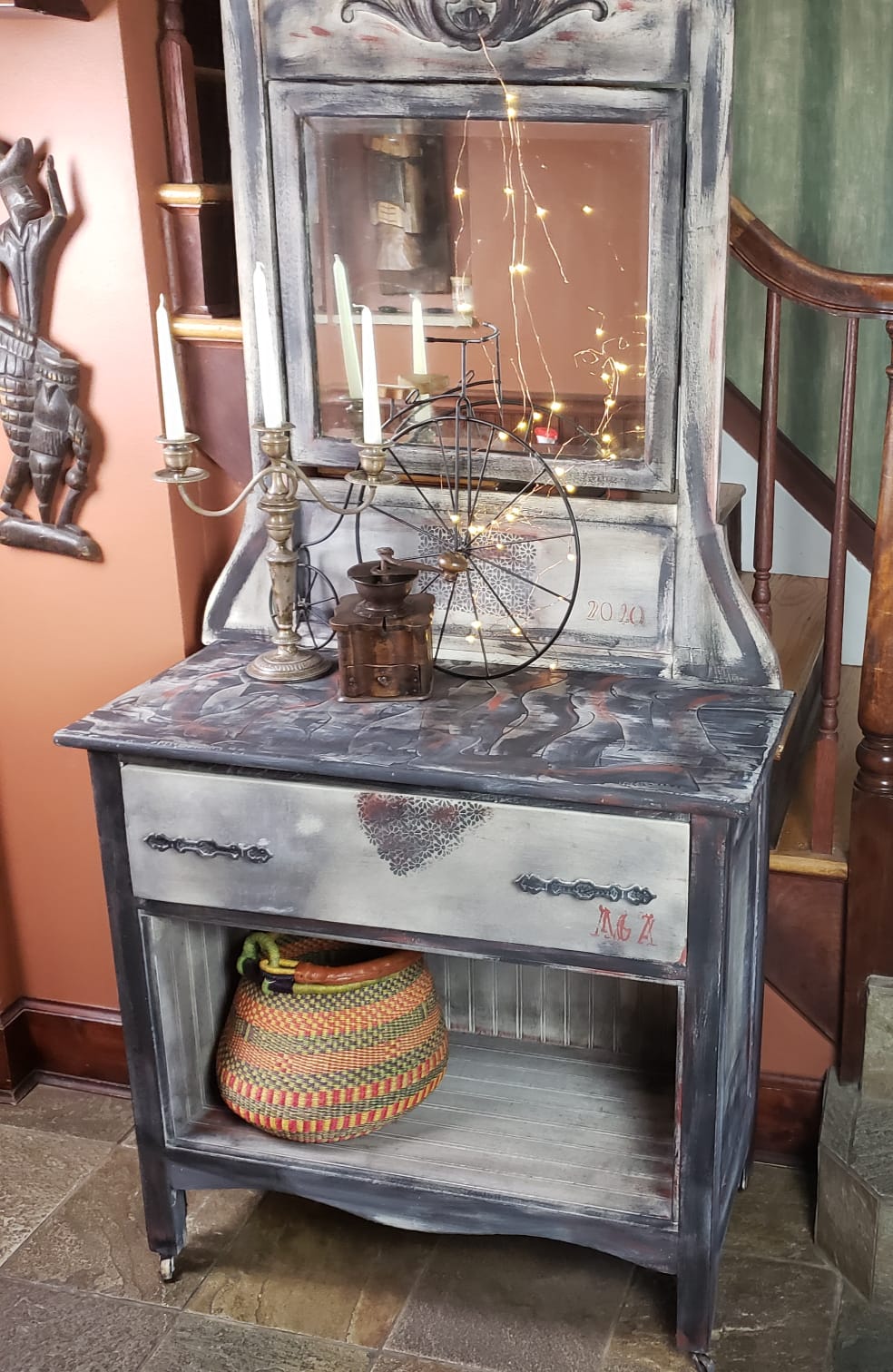 Funky Painted Cabinet