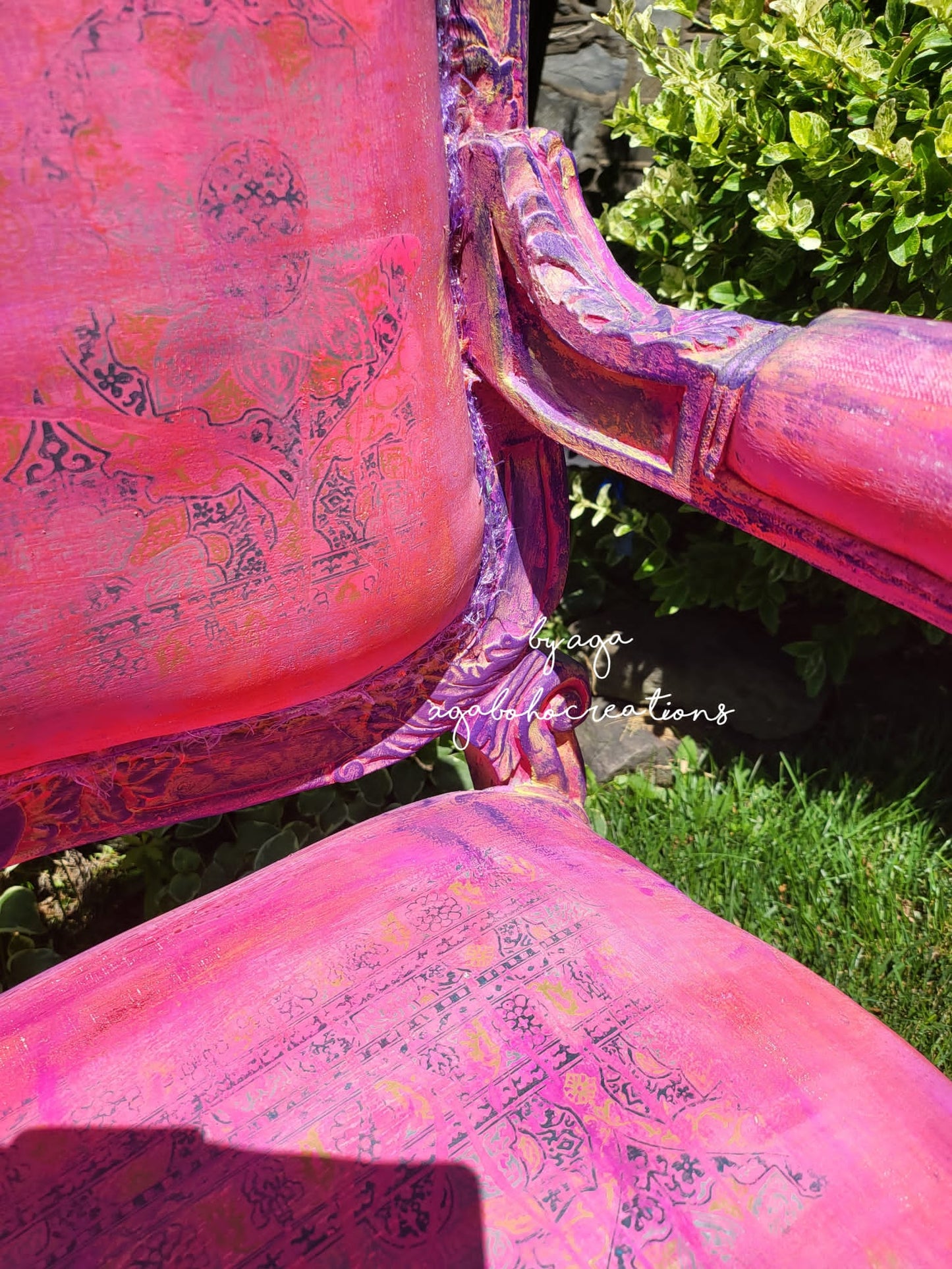 Whimsical Hot Pink Armchair