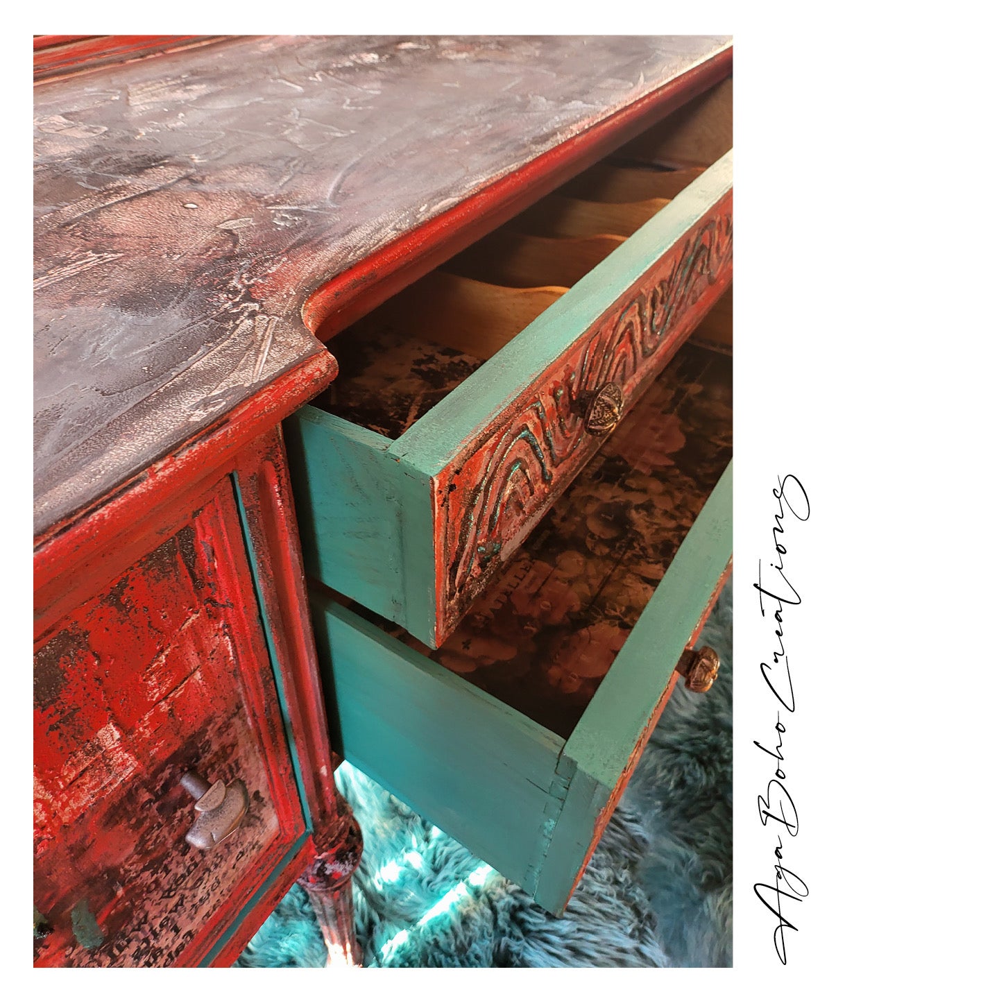 Wavy Red Buffet Table