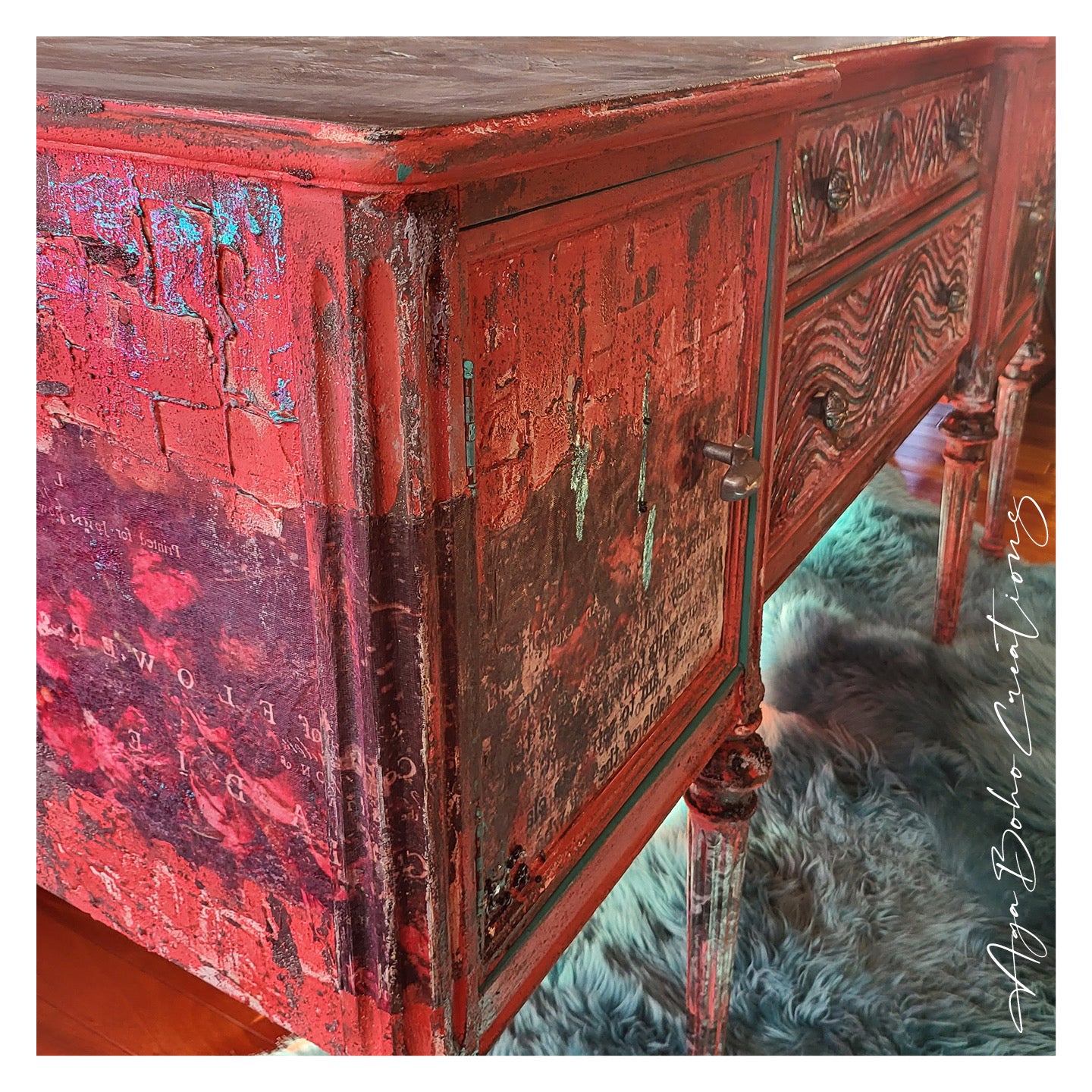 Wavy Red Buffet Table