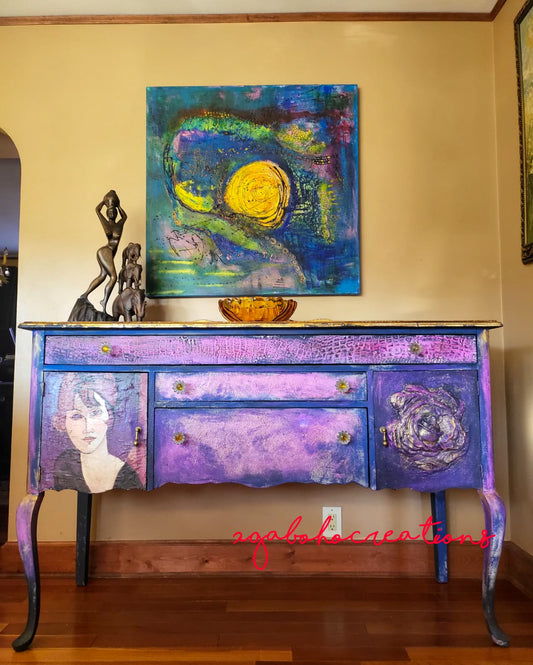 Funky Purple and Gold Buffet