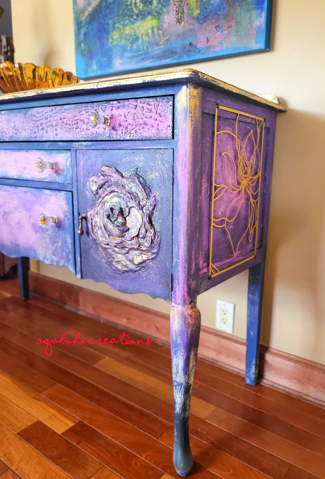 Funky Purple and Gold Buffet