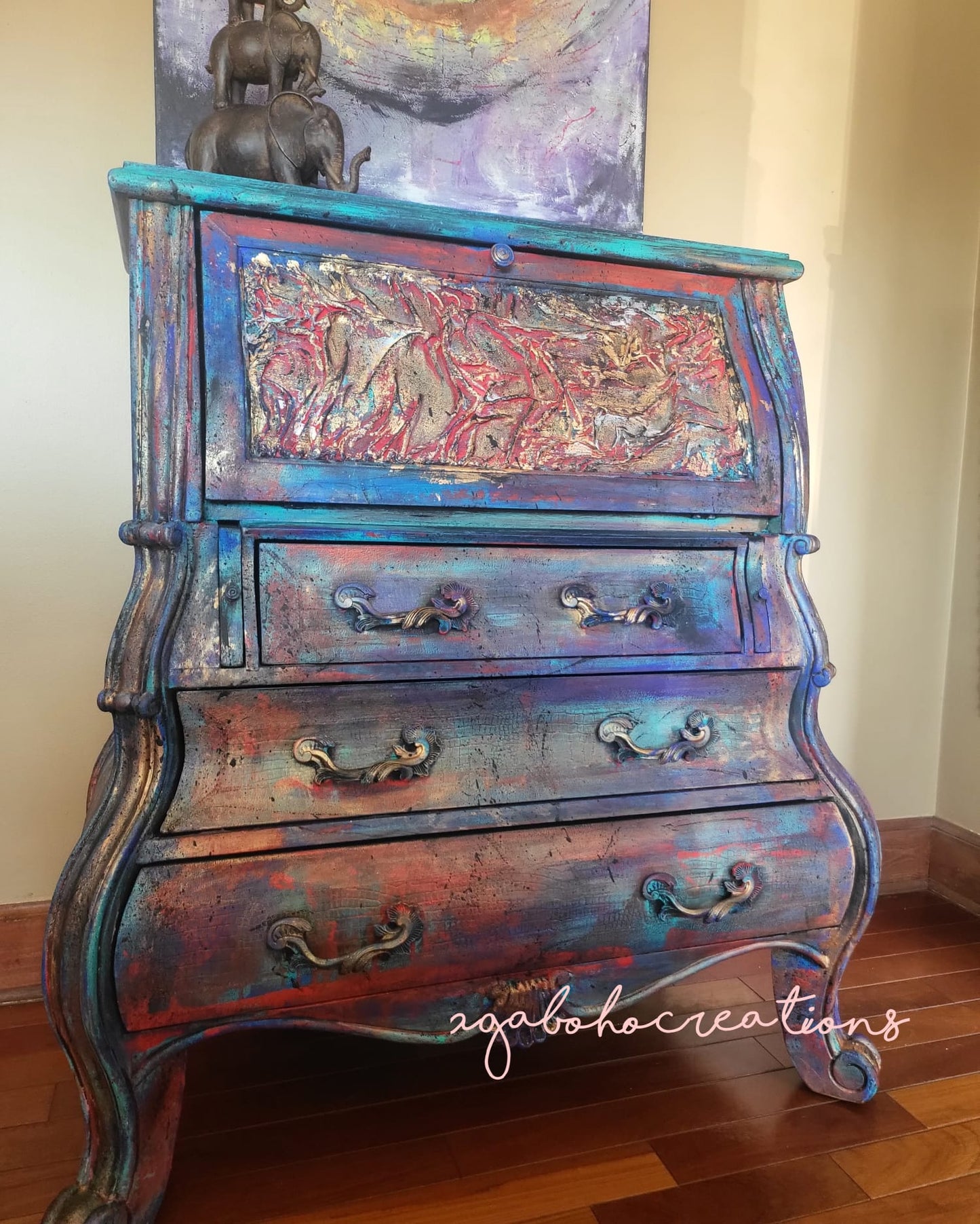 Colorful Dresser Secretary