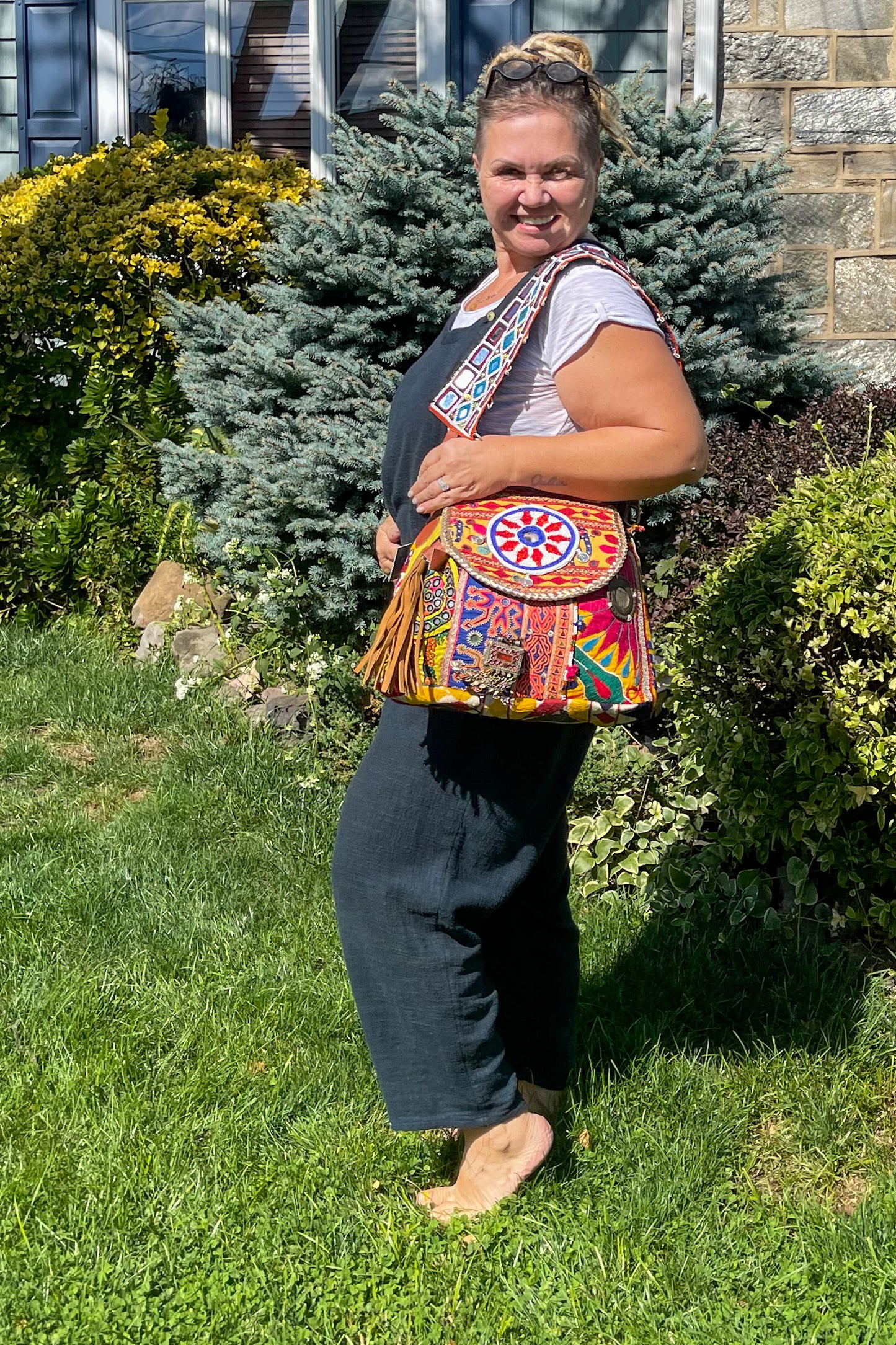 Embroidered and Beaded Bag