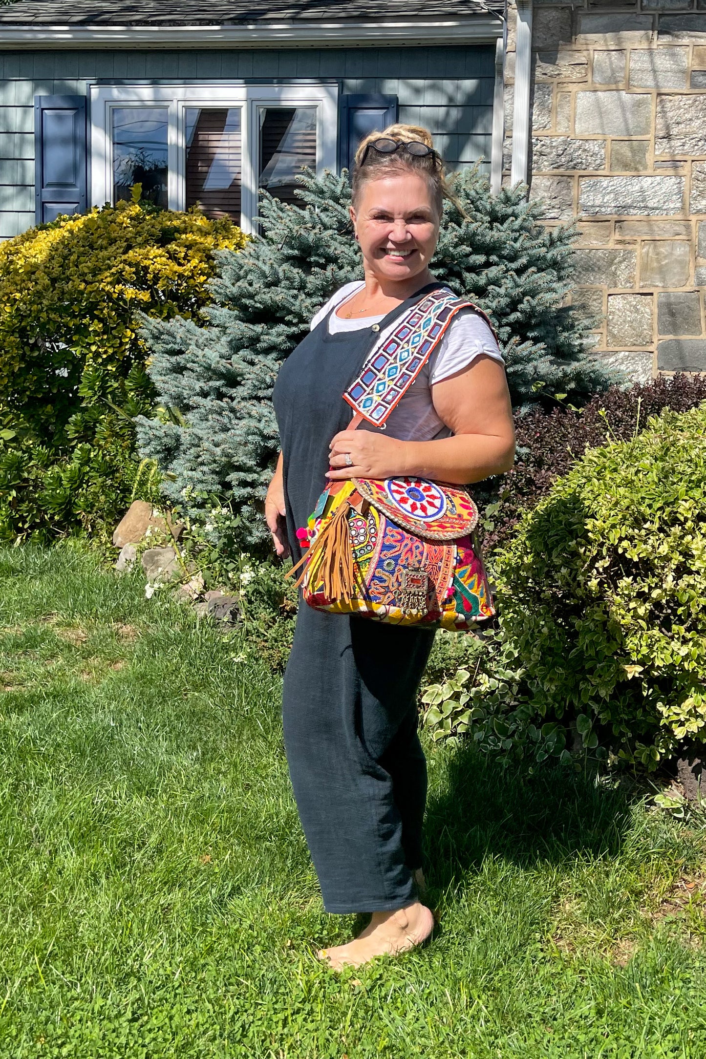 Embroidered and Beaded Bag