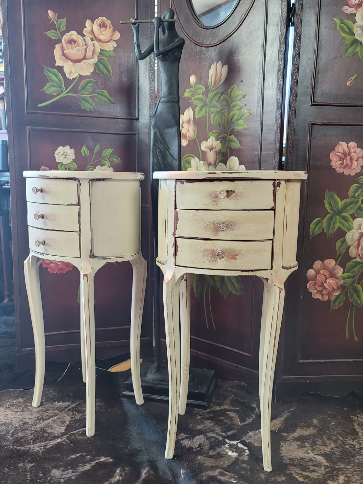 Shabby Chic Vintage End Tables