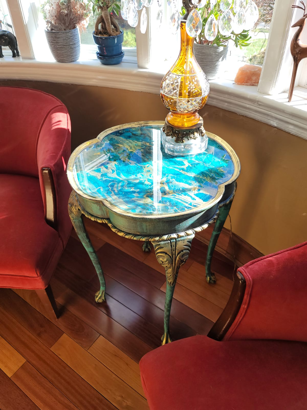 Faux Marble Top Table