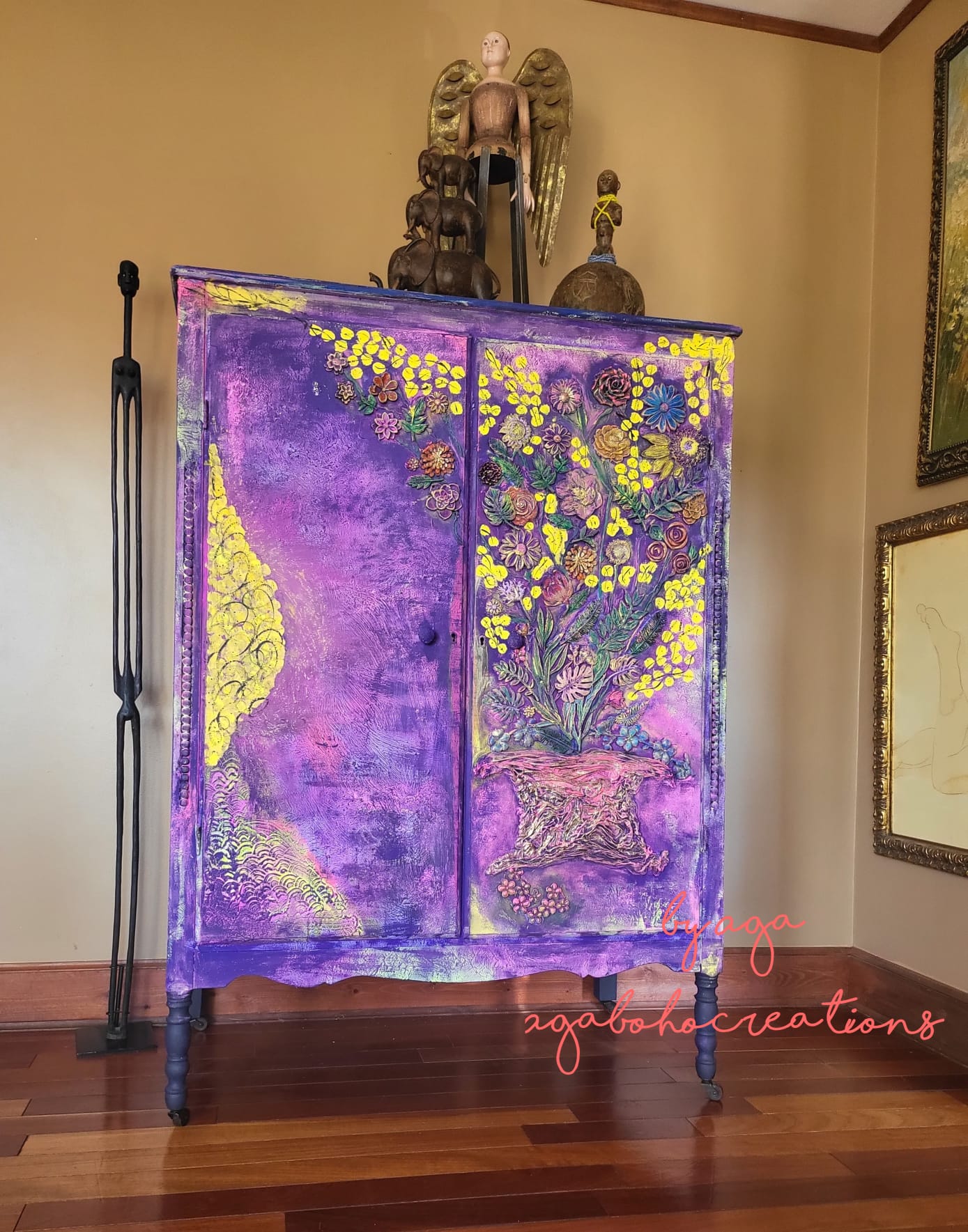 Purple Flower Armoire