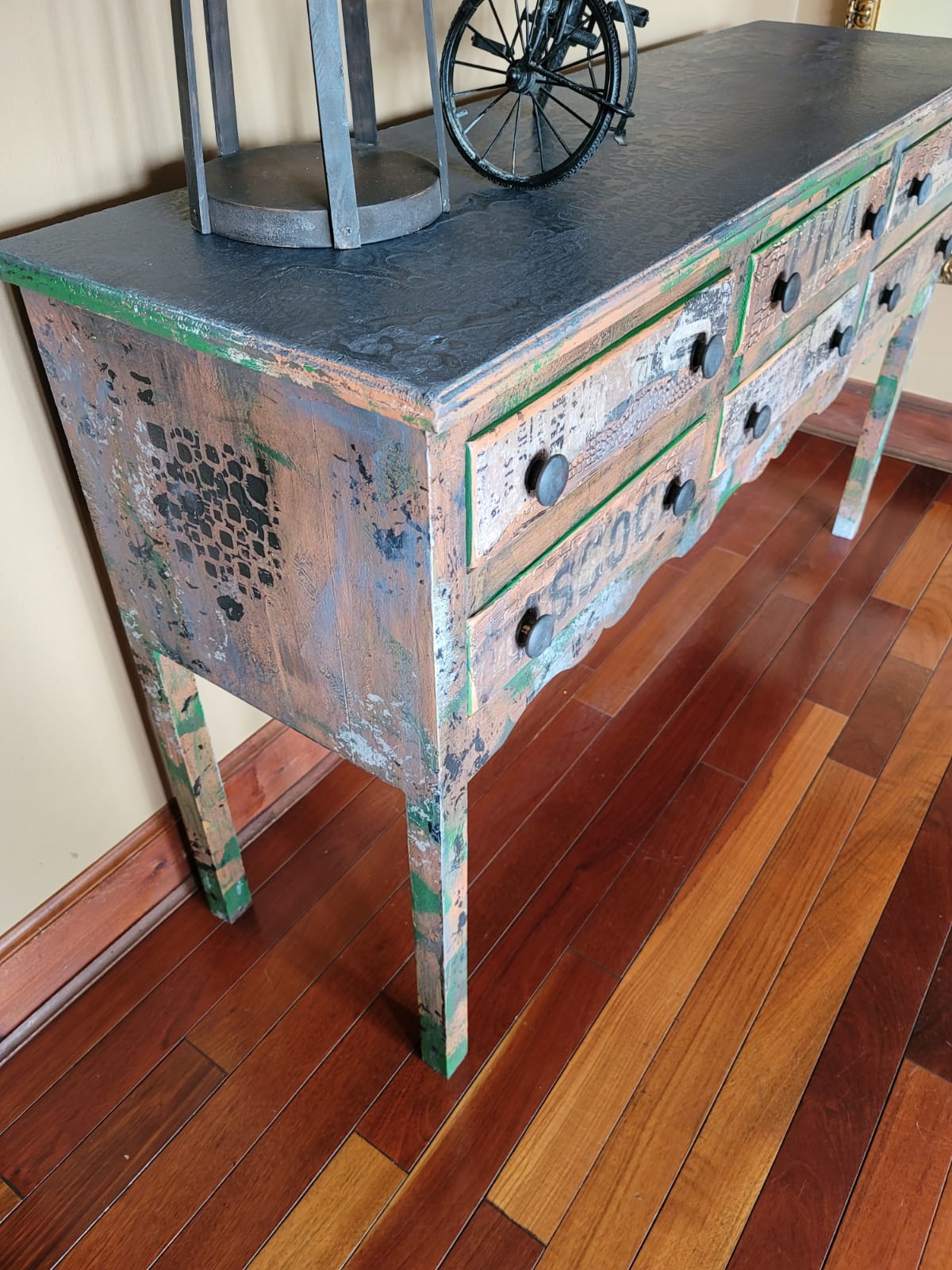 Camo Inspired Entry Table