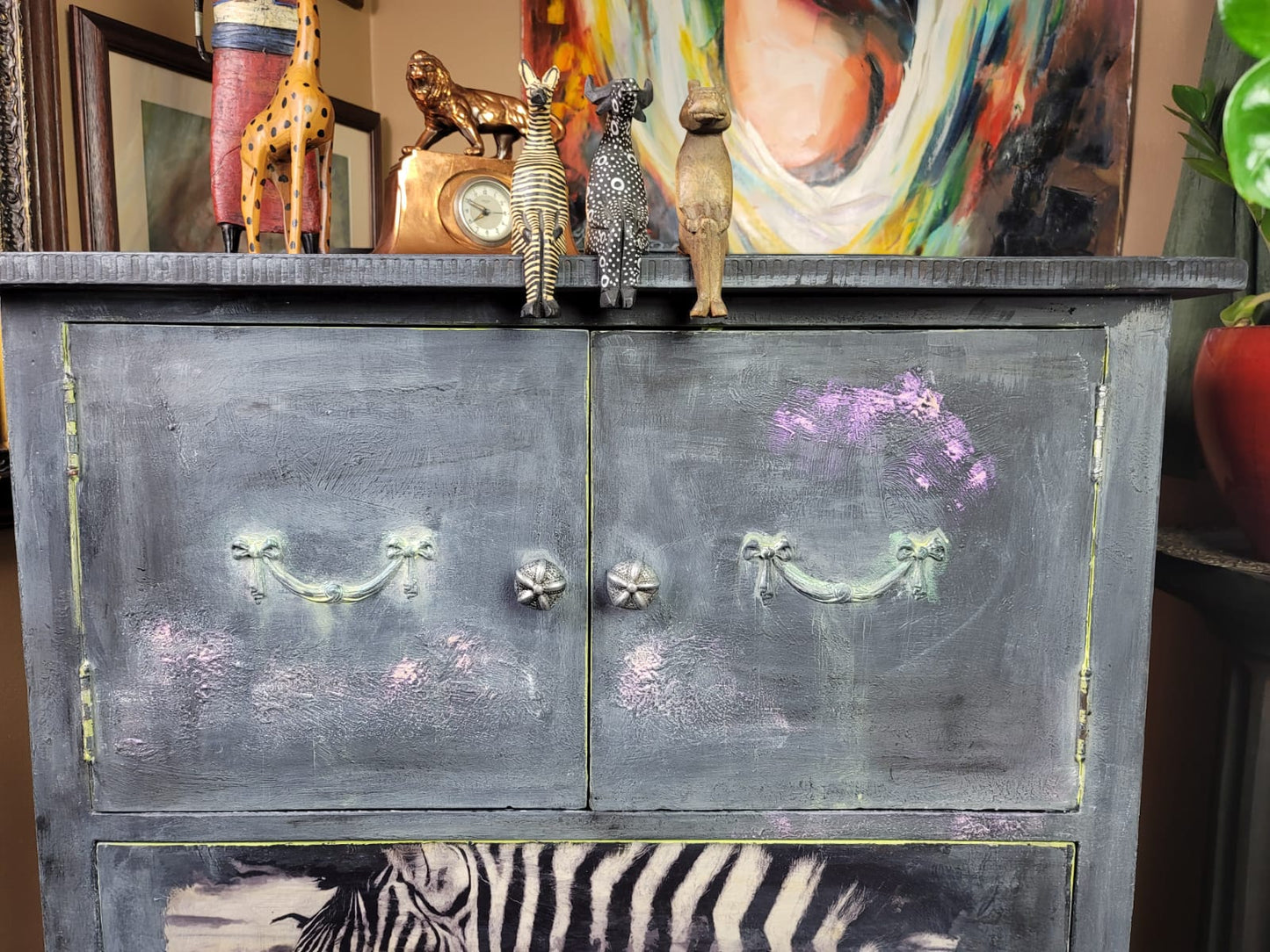 Vintage Zebra Cabinet