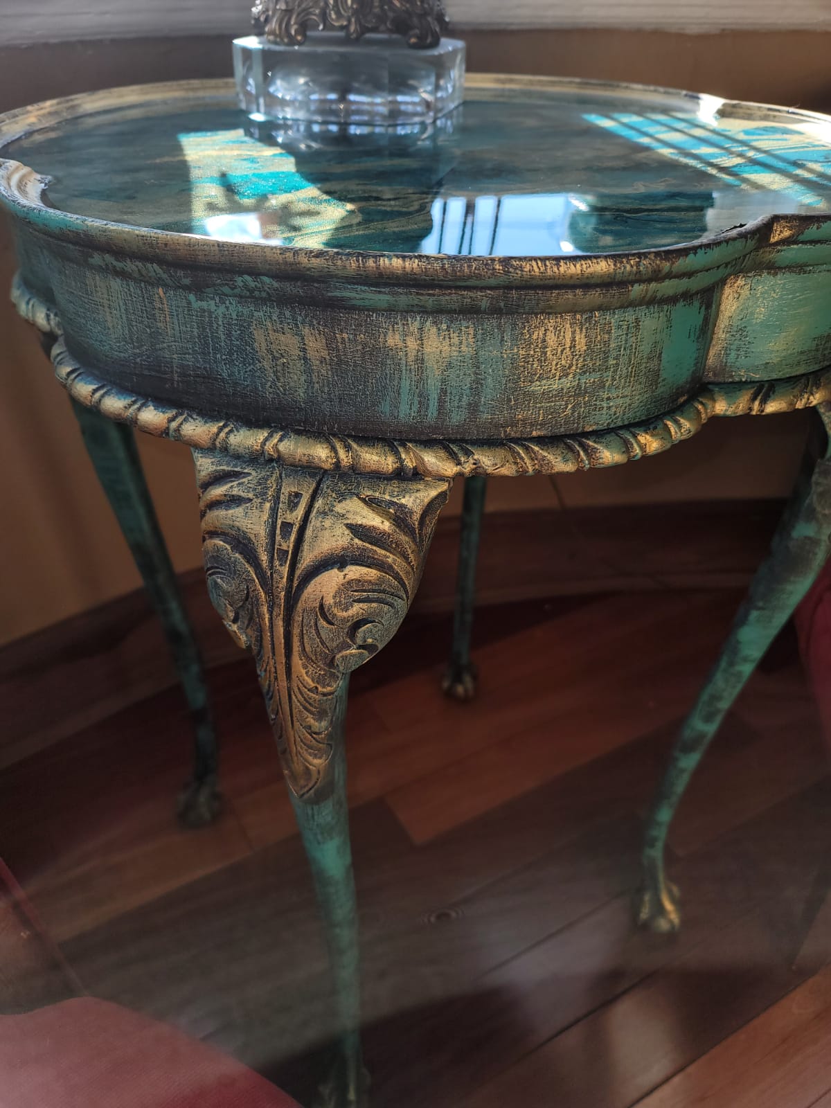 Faux Marble Top Table