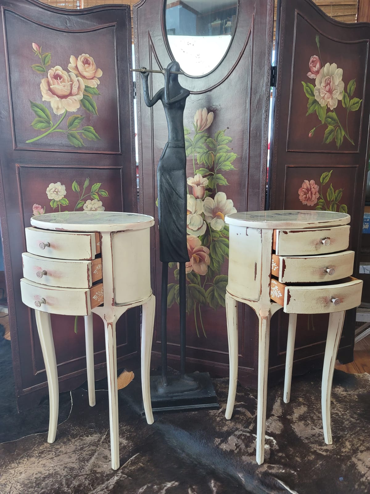 Shabby Chic Vintage End Tables