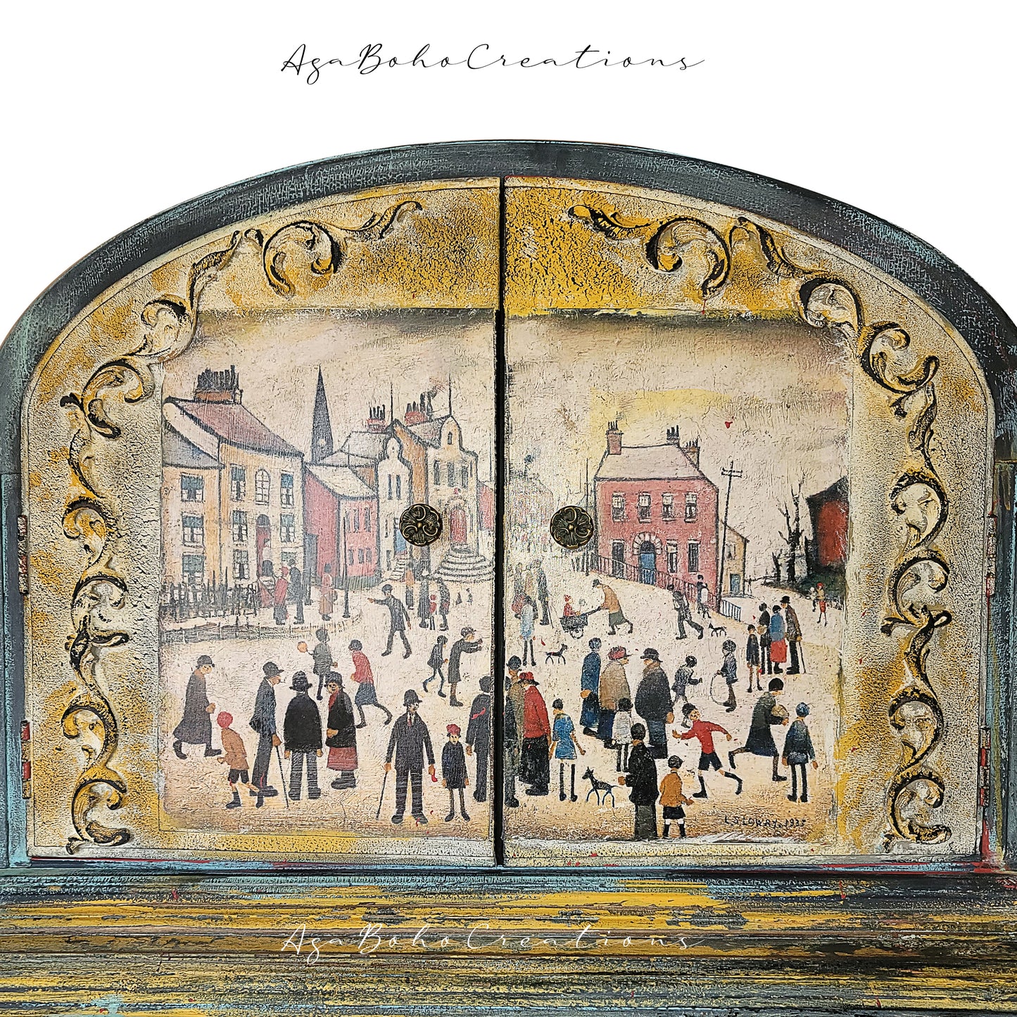 LS Lowry Post-Depression Era Cabinet