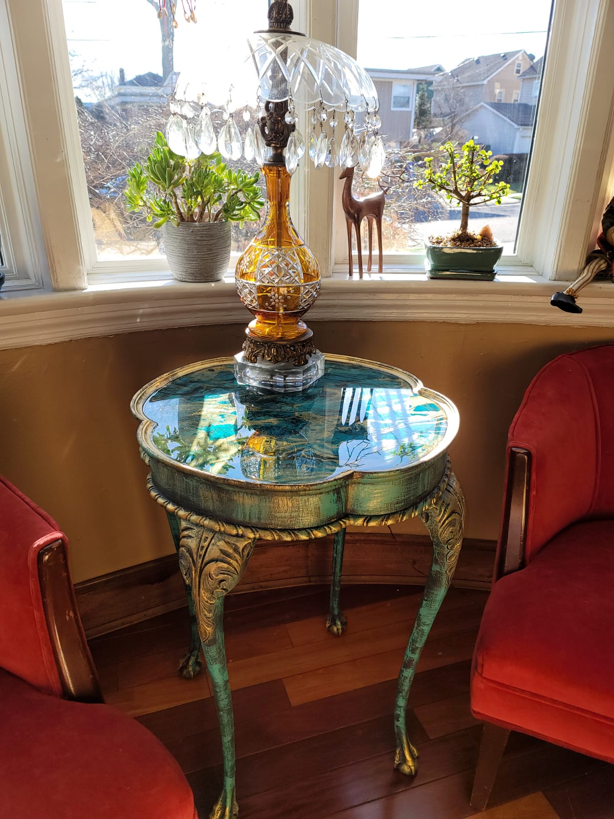 Faux Marble Top Table