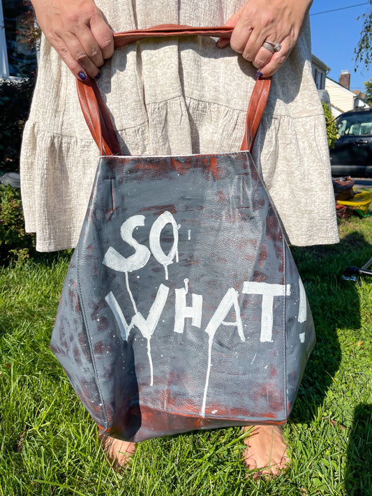 So What! Leather Tote