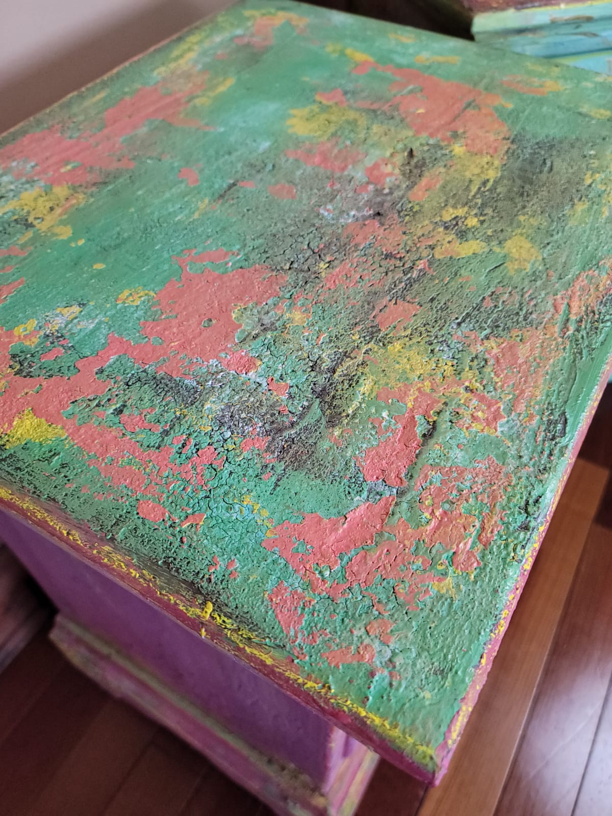 Pair of Colorful Bohemian End Tables