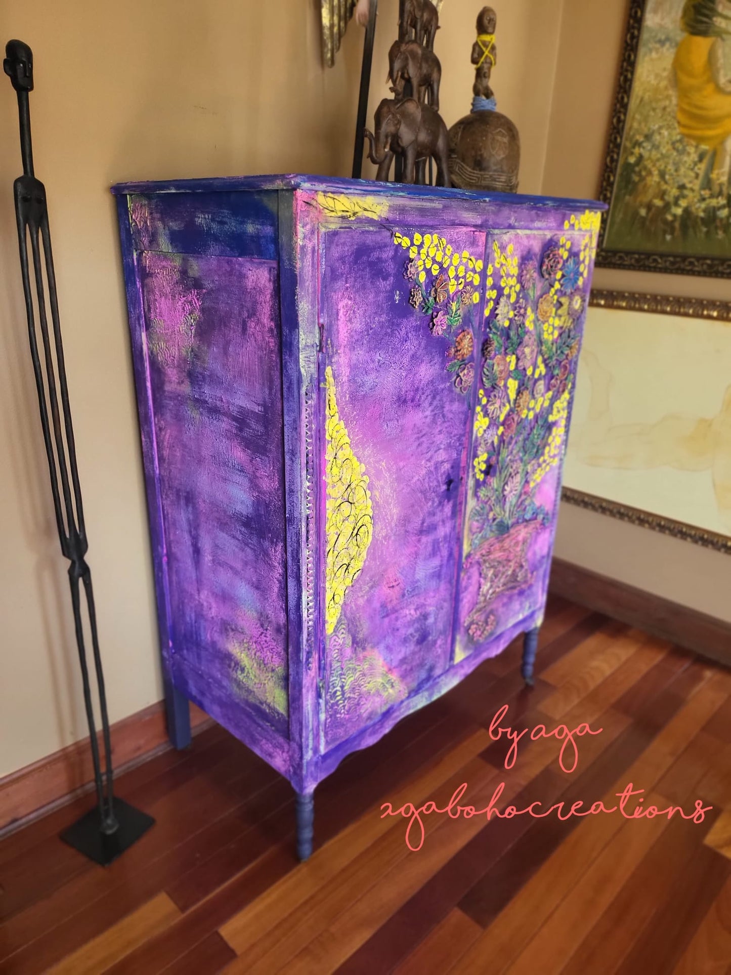 Purple Flower Armoire