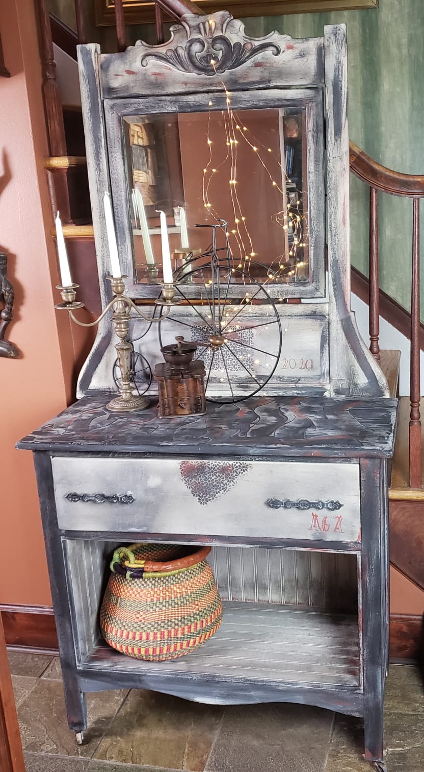 Funky Painted Cabinet