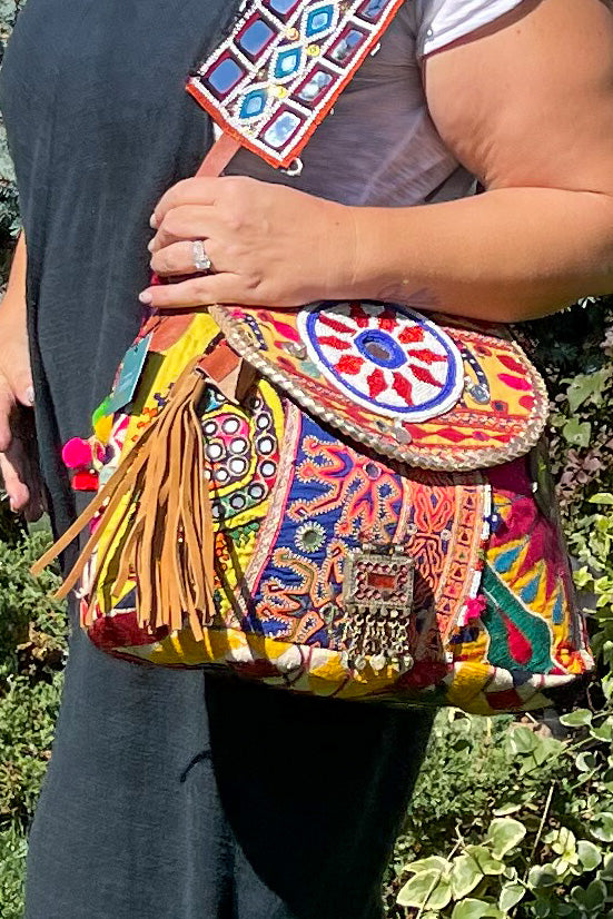 Embroidered and Beaded Bag