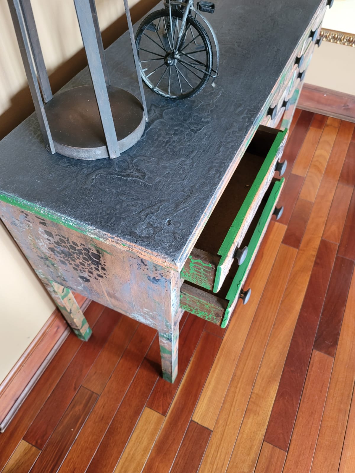 Camo Inspired Entry Table