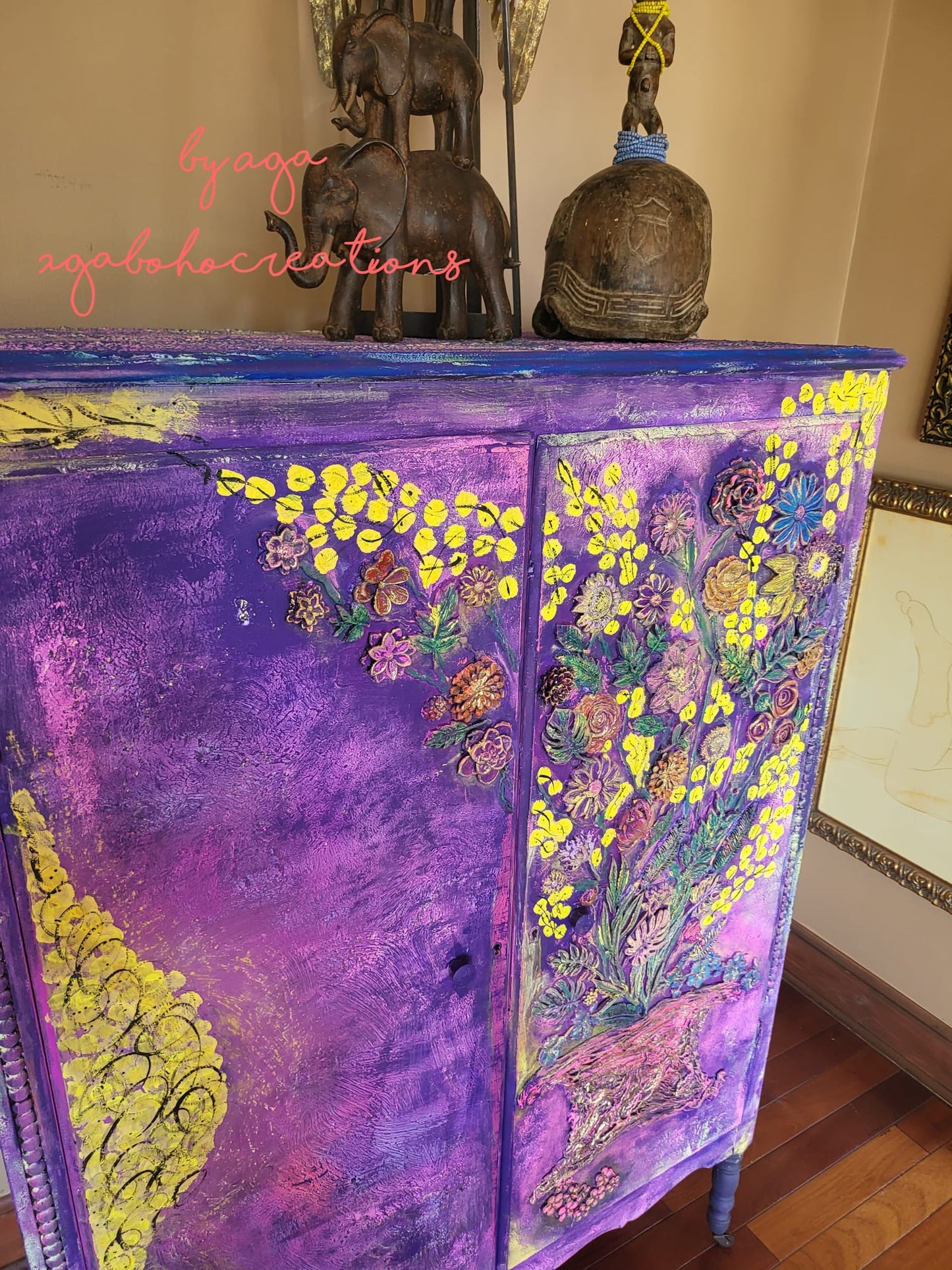 Purple Flower Armoire