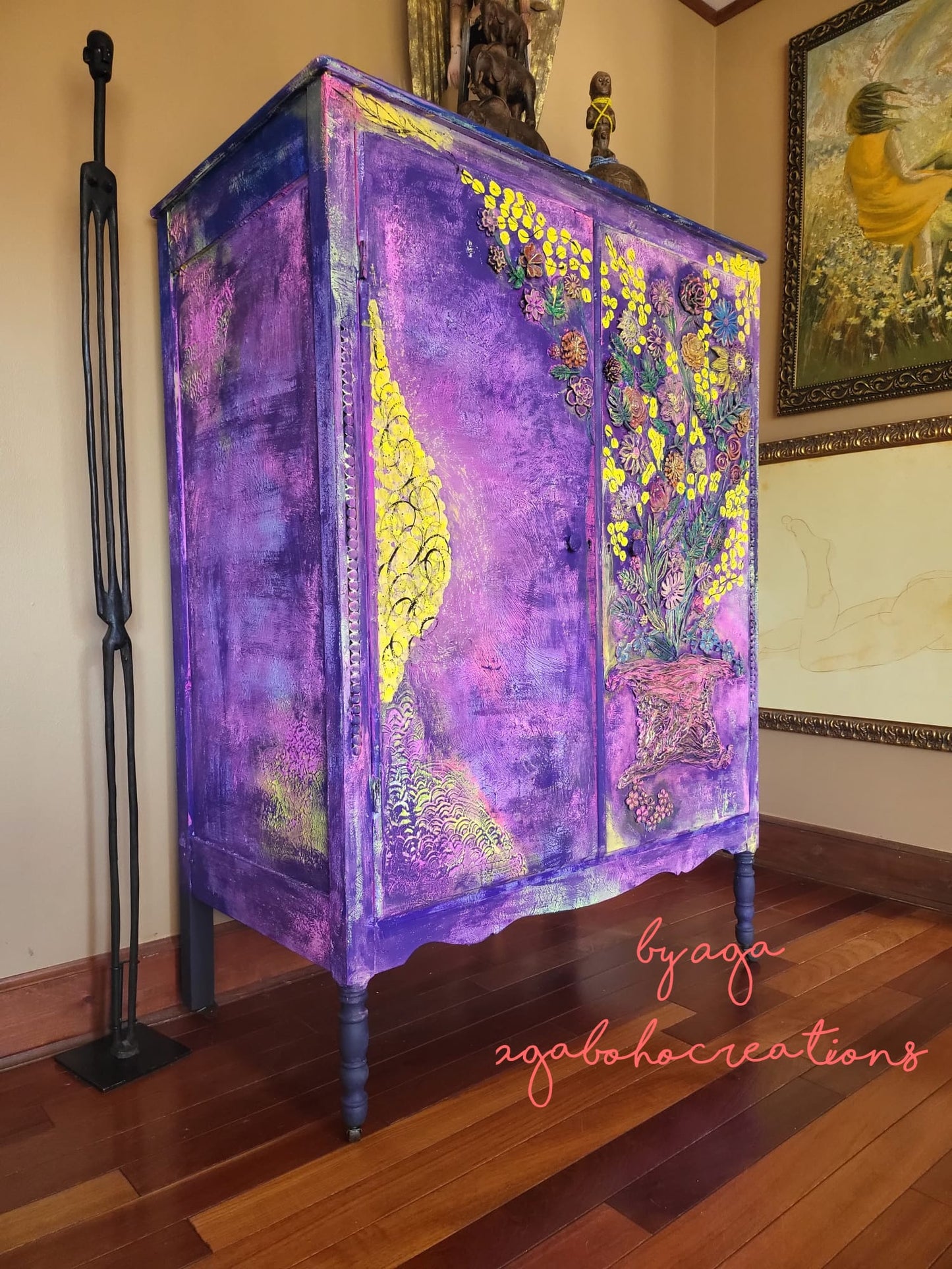 Purple Flower Armoire