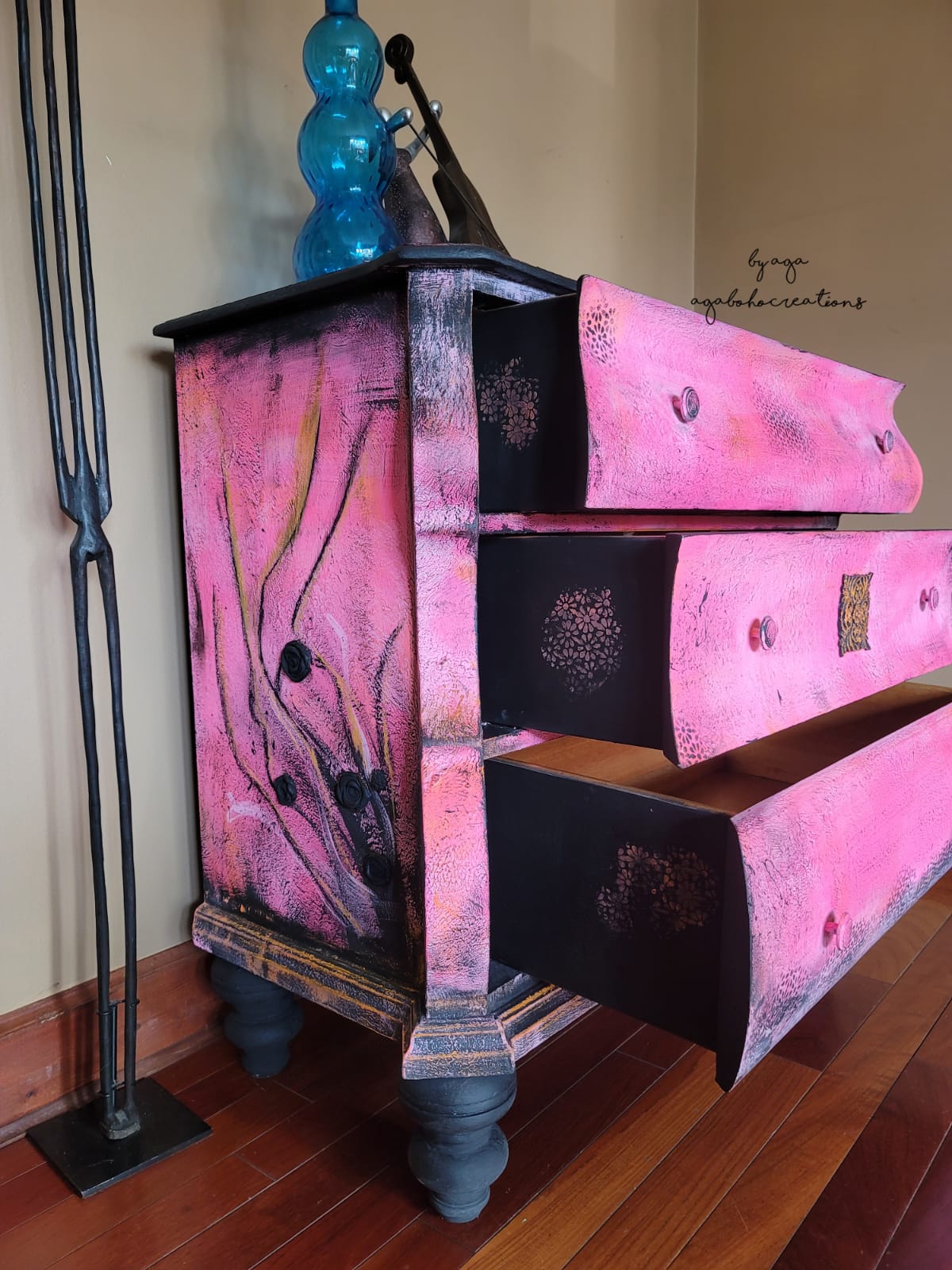 Bohemian Pink Dresser