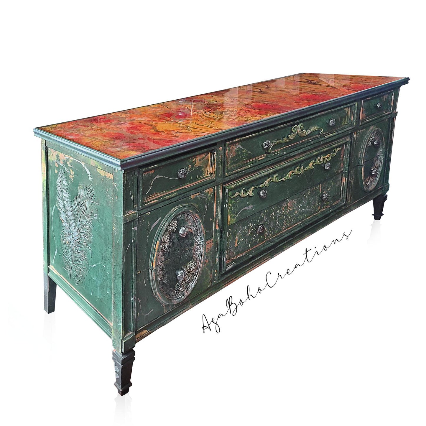 Marble Top Entertainment Table