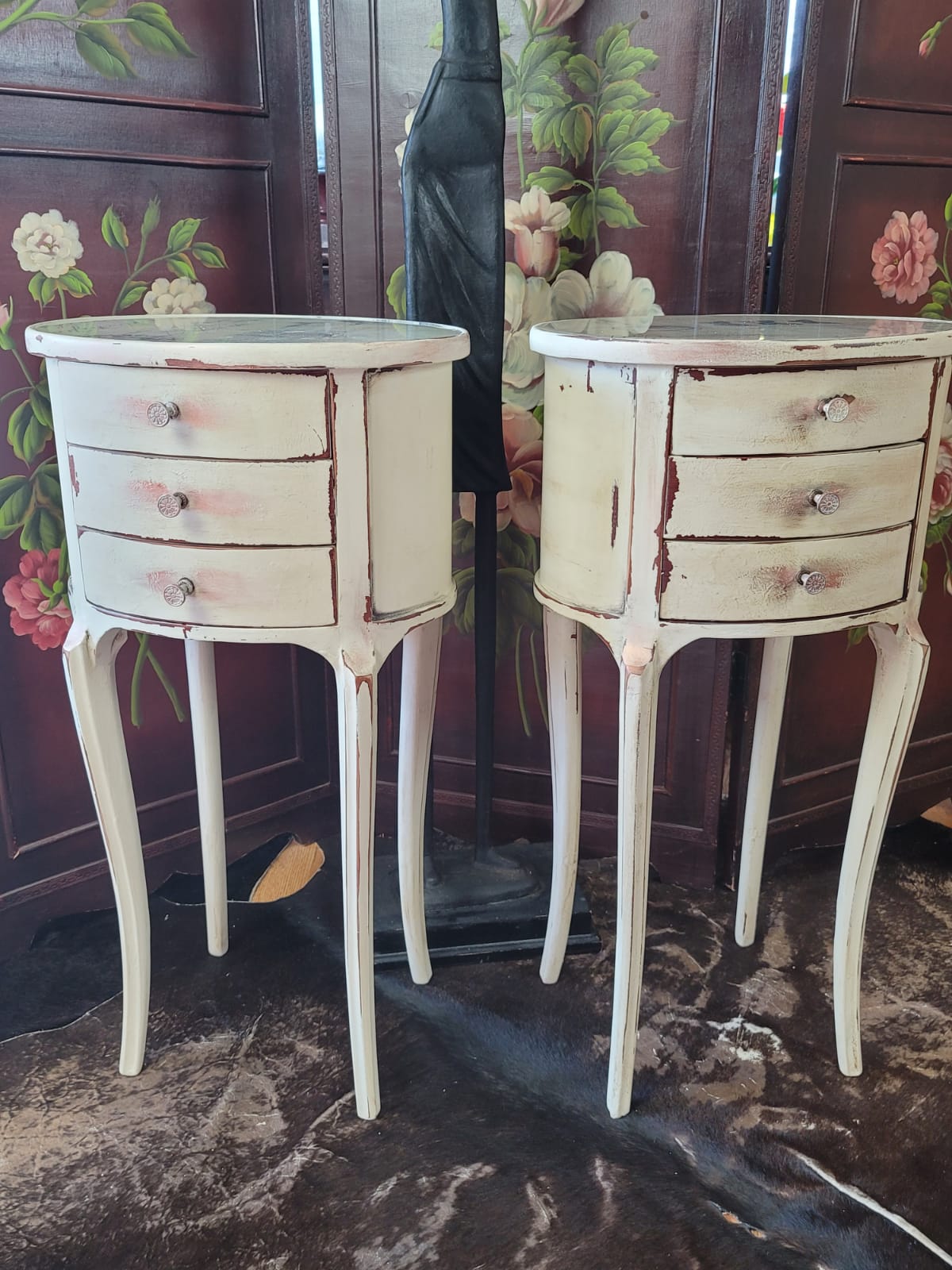 Shabby Chic Vintage End Tables