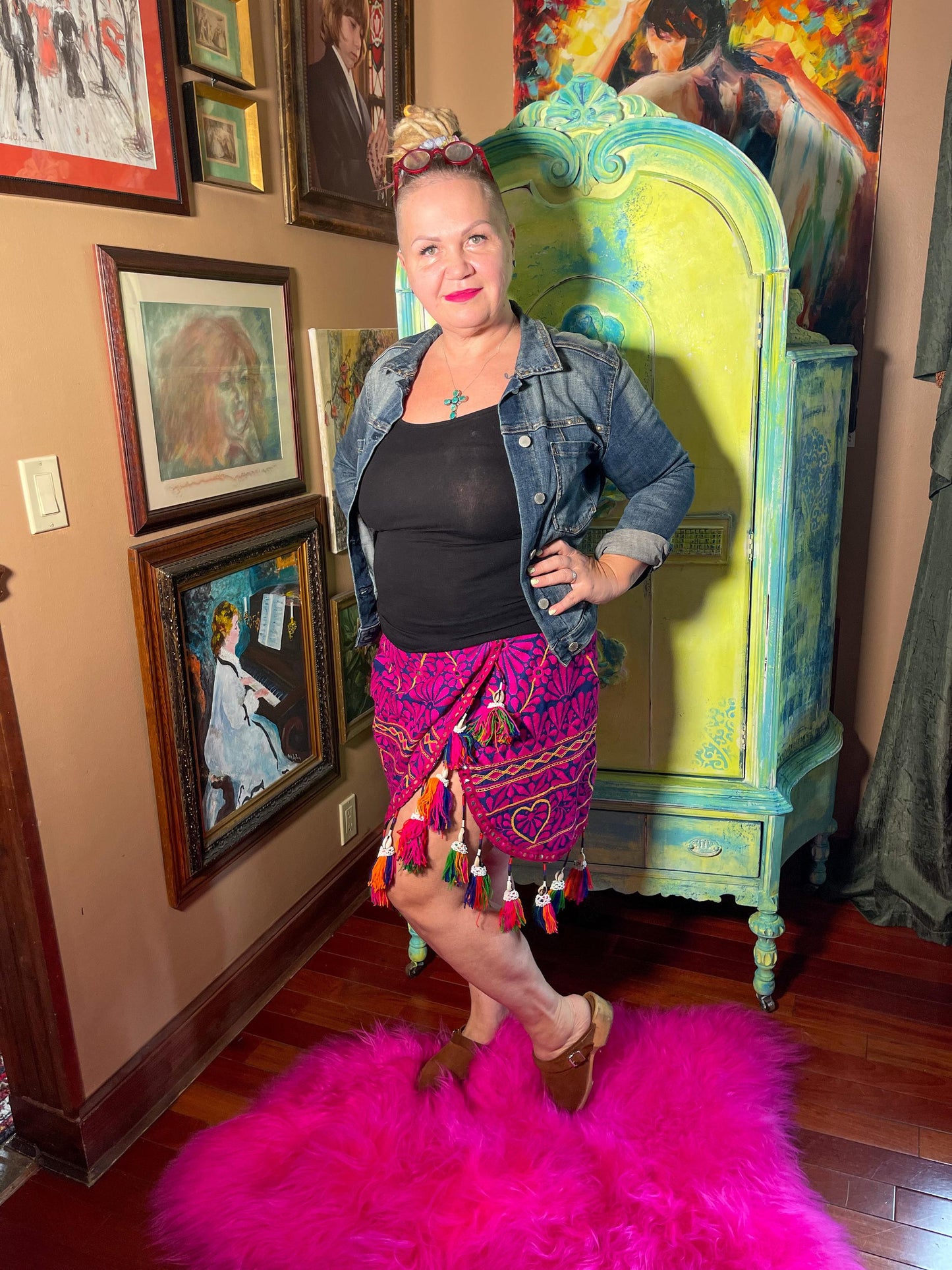 Embroidered Tassle Skirt