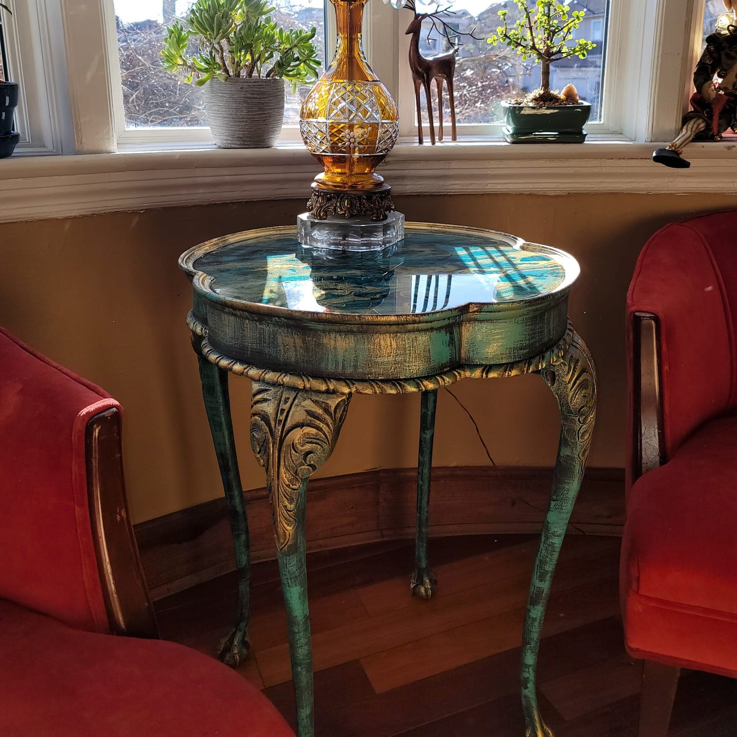 Faux Marble Top Table