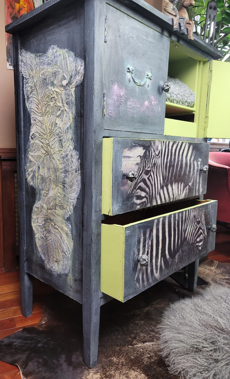 Vintage Zebra Cabinet