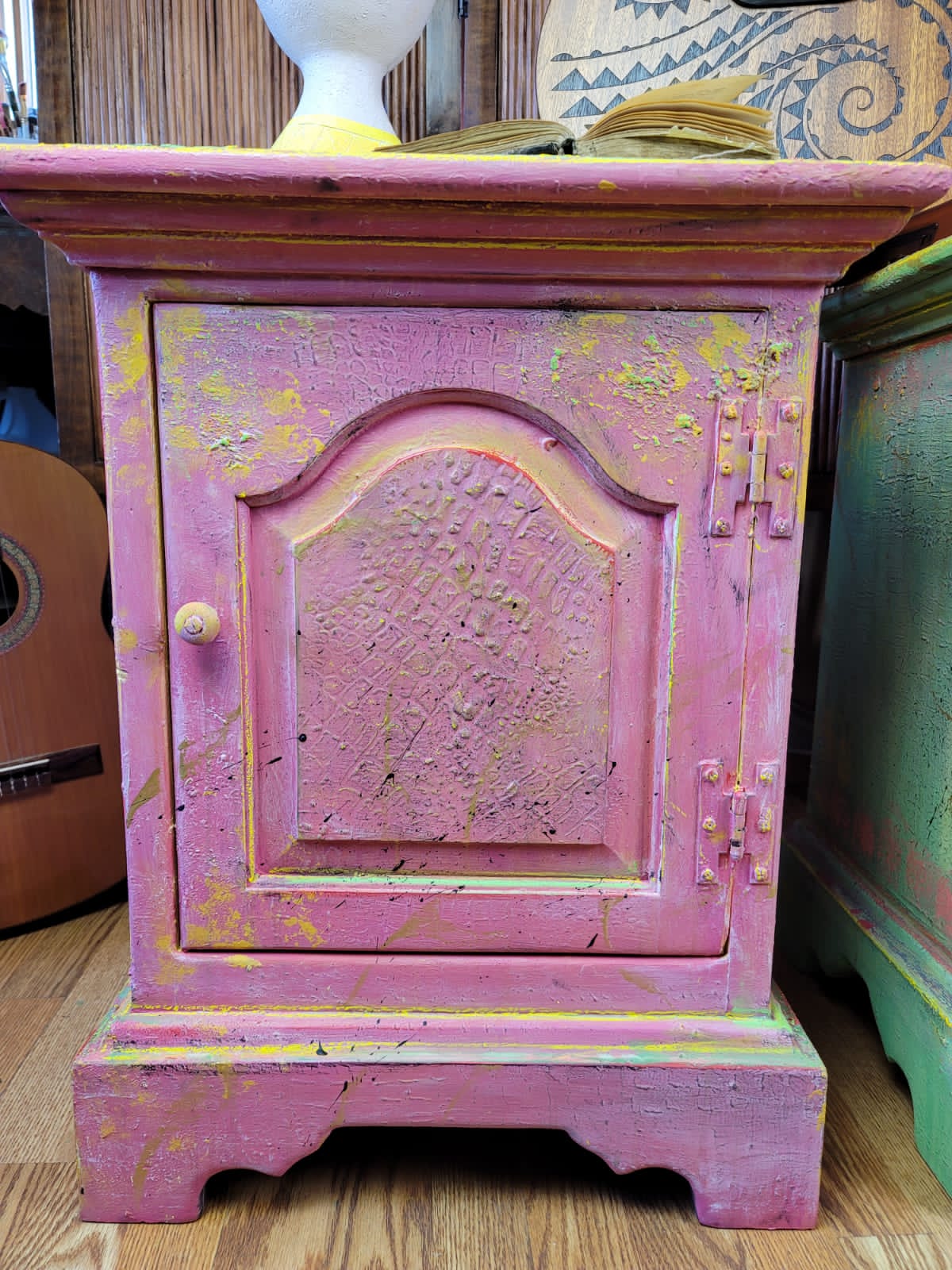 Pair of Colorful Bohemian End Tables