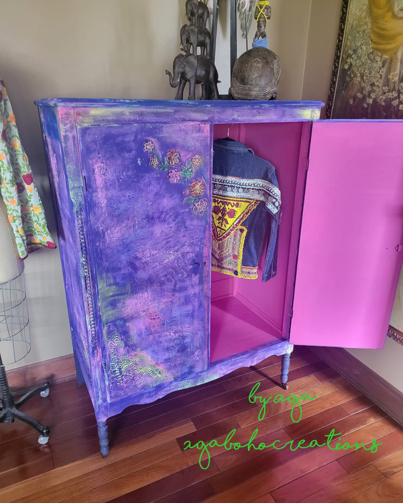 Purple Flower Armoire