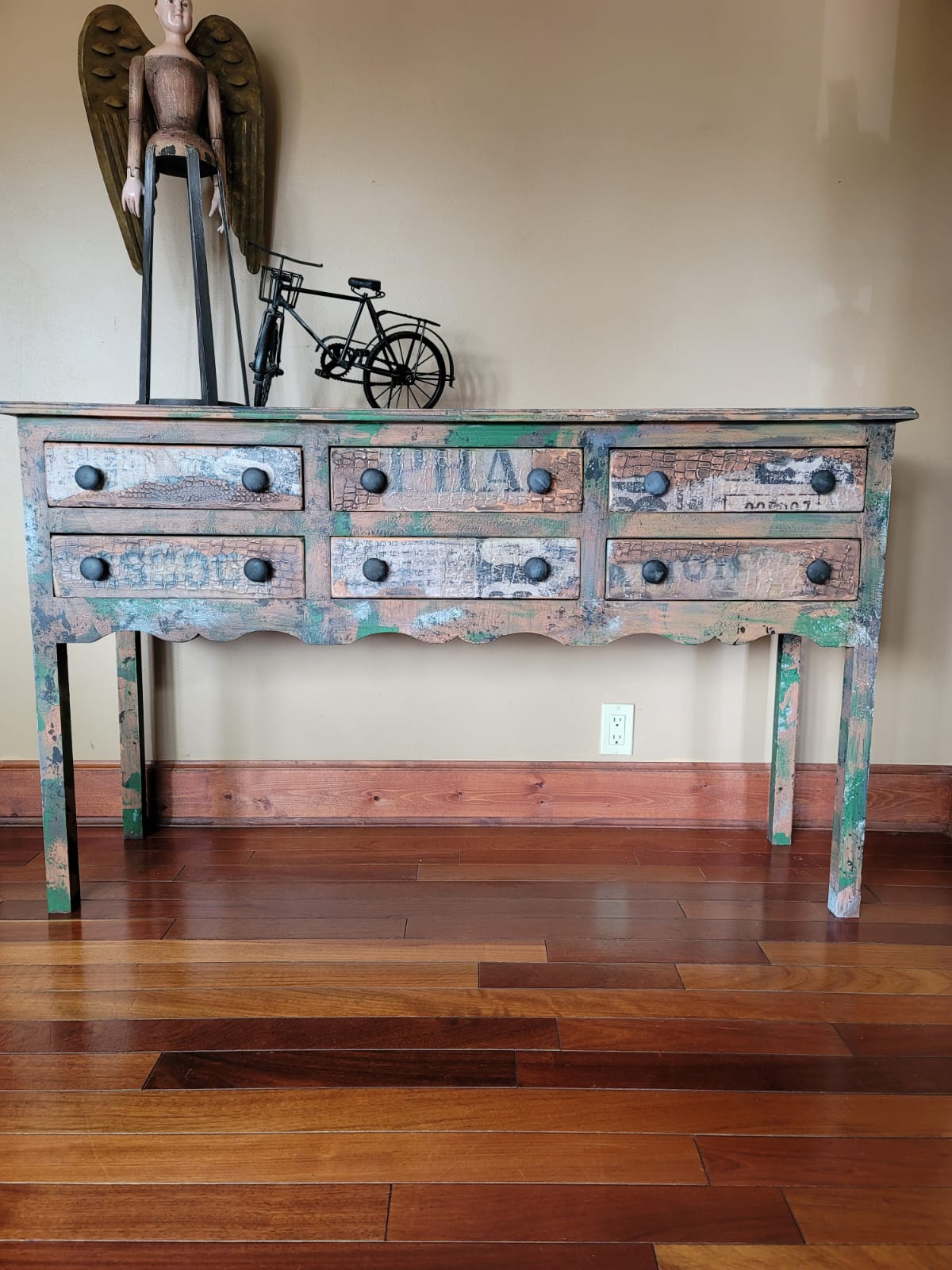 Camo Inspired Entry Table