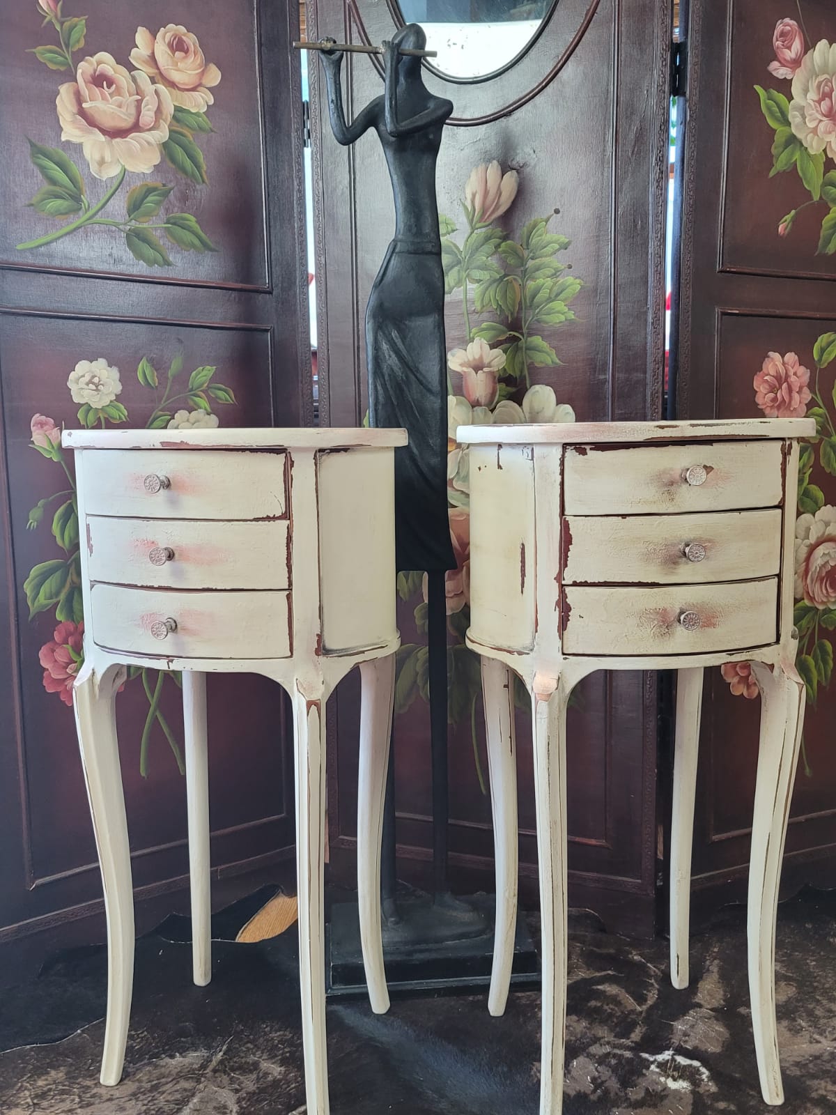 Shabby Chic Vintage End Tables