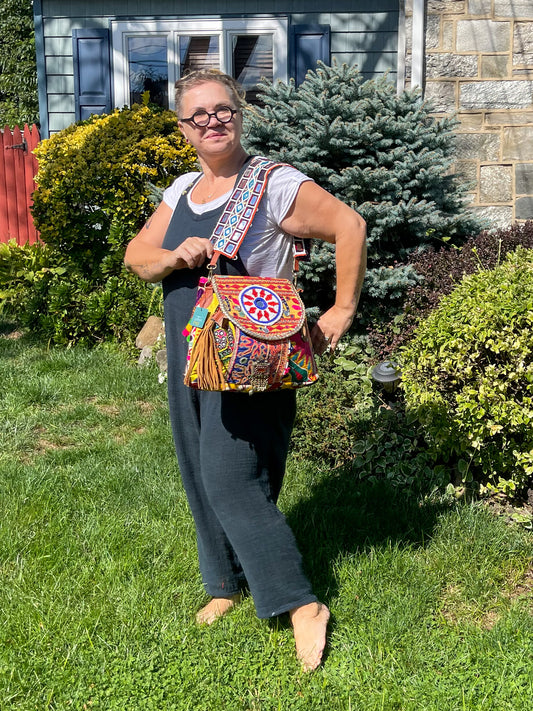 Embroidered and Beaded Bag