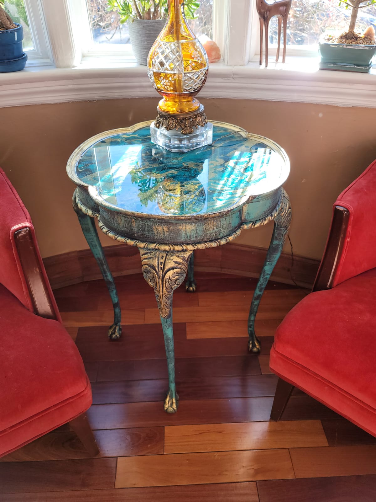 Faux Marble Top Table